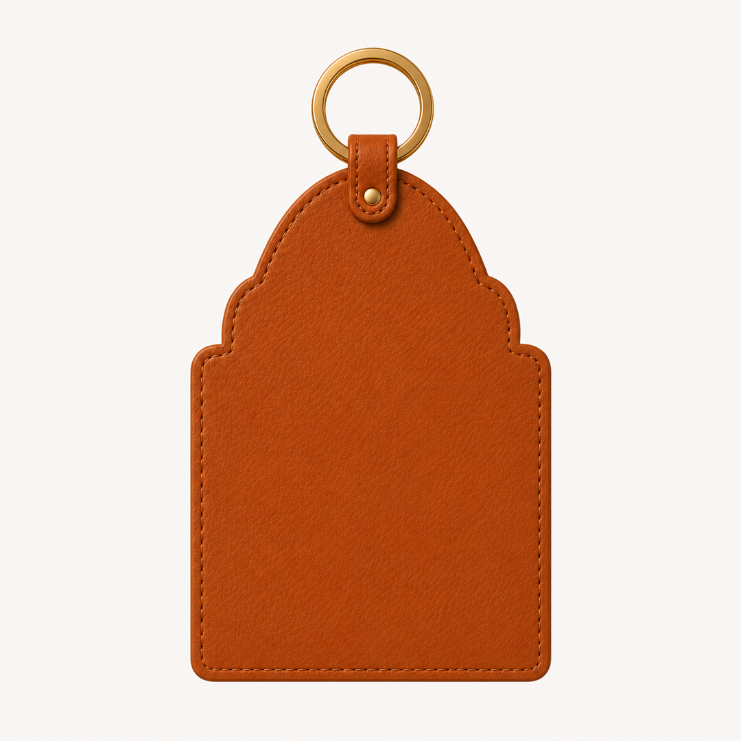 ZNMD Bagwati Leather Tan Bag Tag