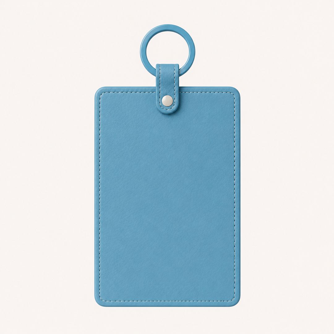 ZNMD Seize the Day Leather Sky Blue Bag Tag