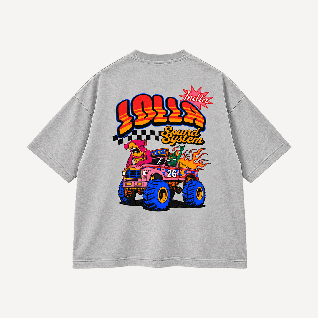 Lolla 2026 Truck Grey Oversized Tee