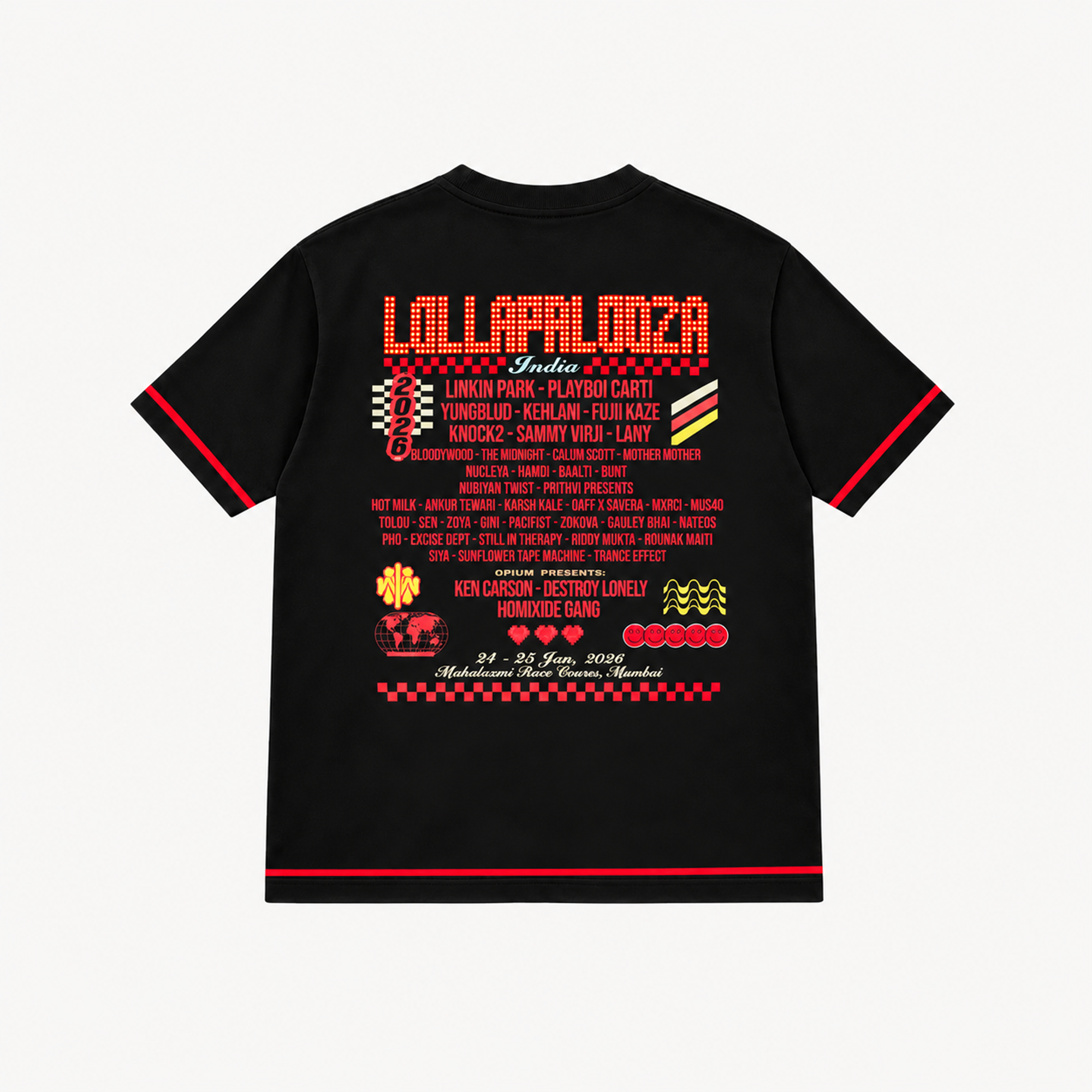 Lolla 2026 Line-Up Black Regular Tee