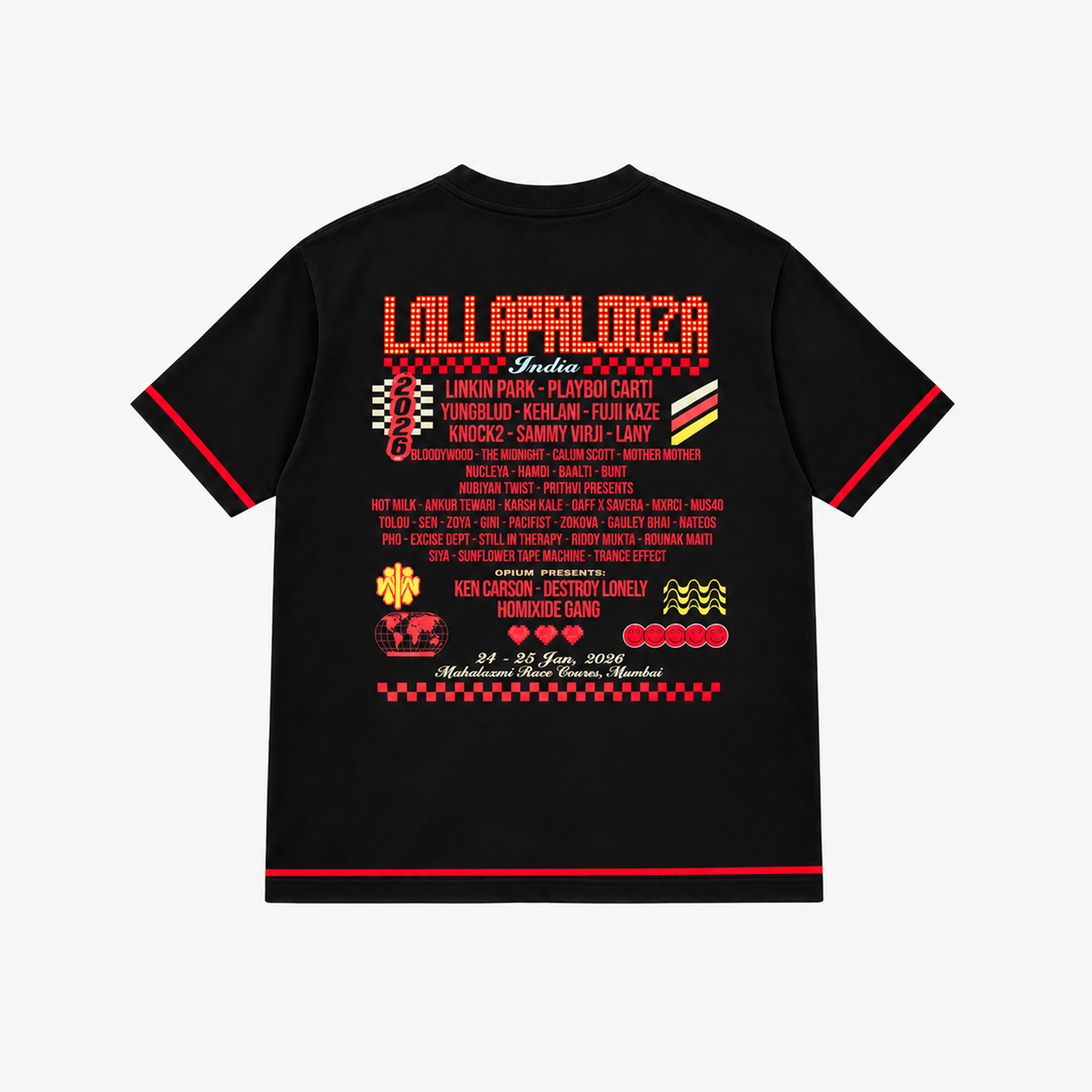 Lolla 2026 Line-Up Black Regular Tee