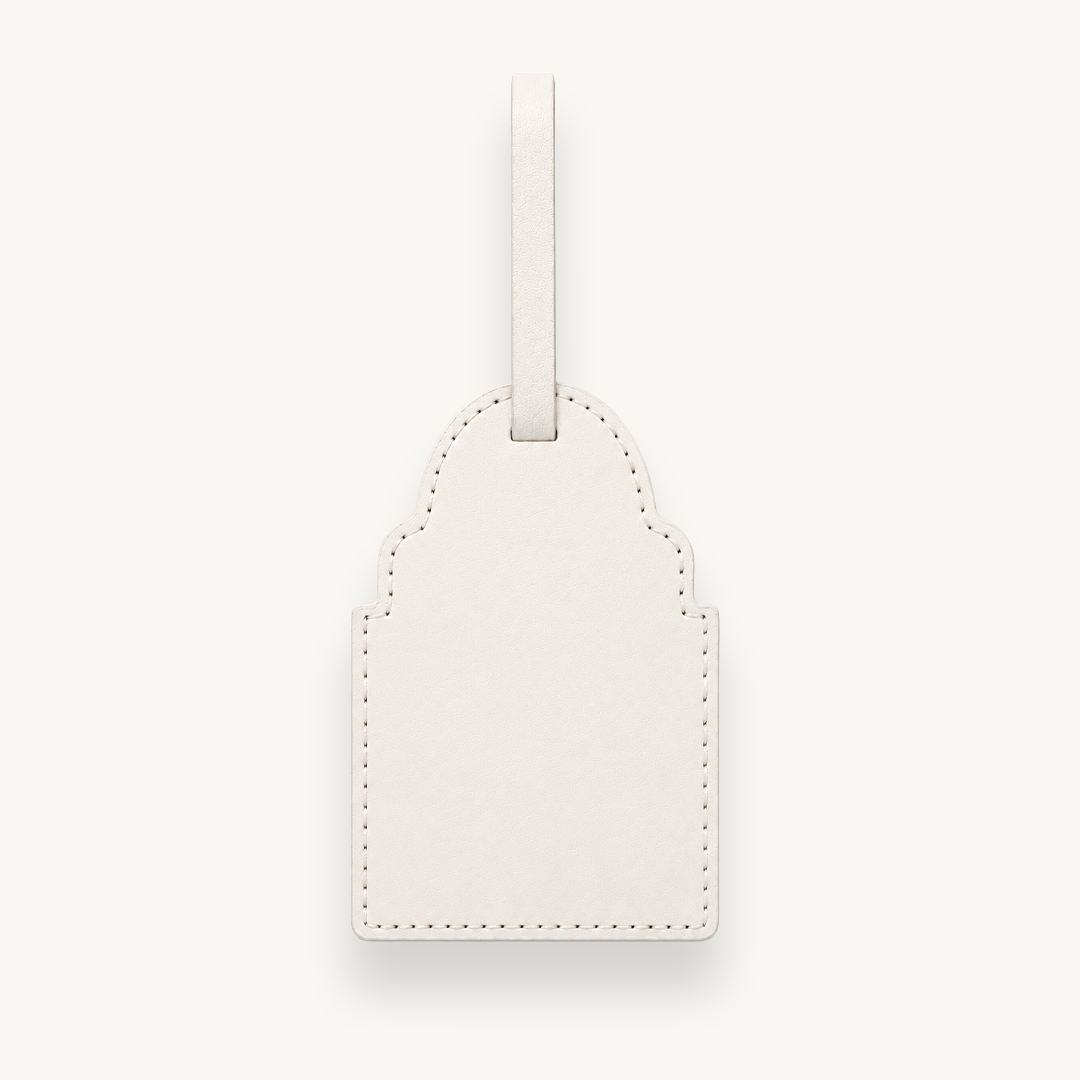 ZNMD Bagwati Leather Ivory Bag Tag