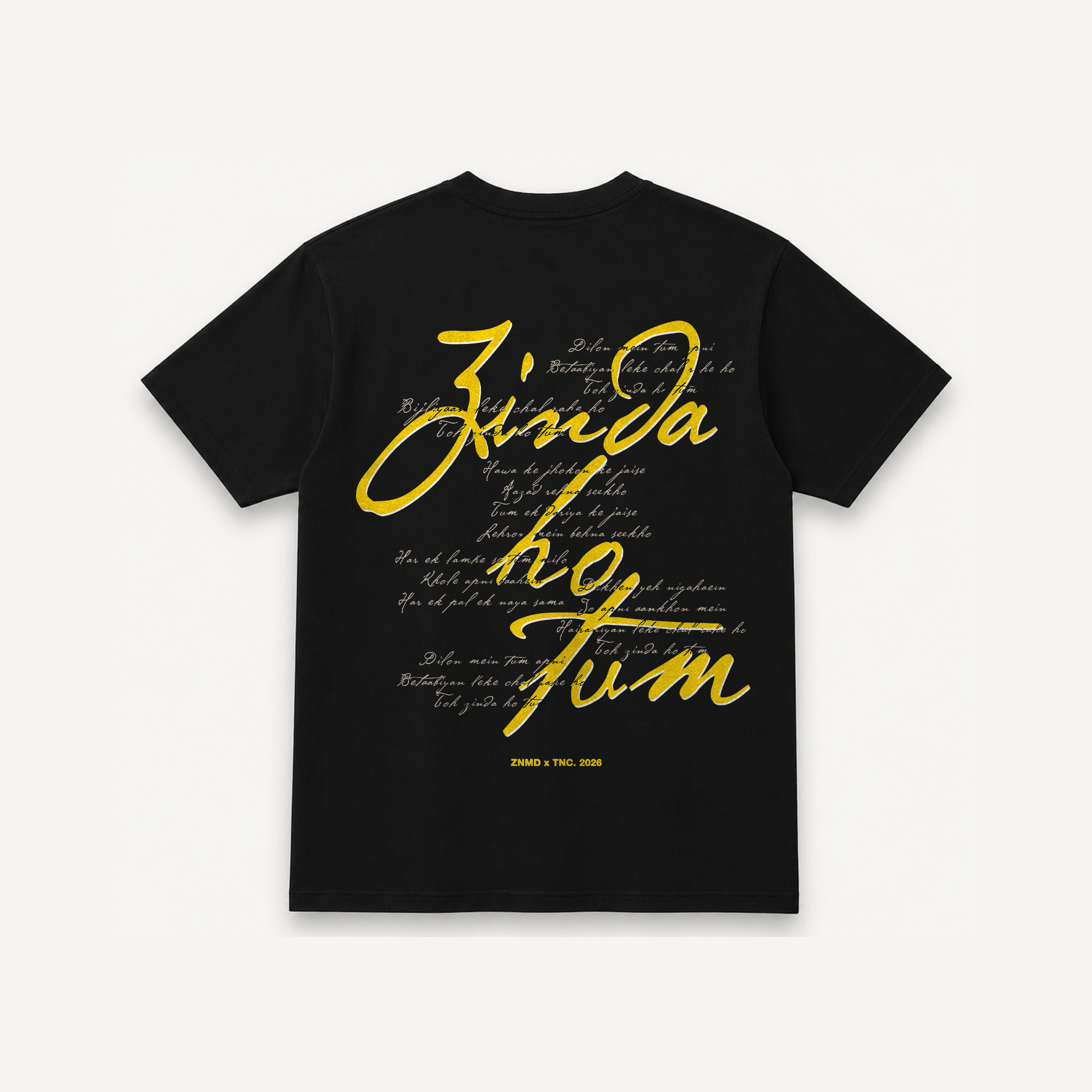 ZNMD Toh Zinda Ho Tum Black Regular Tee