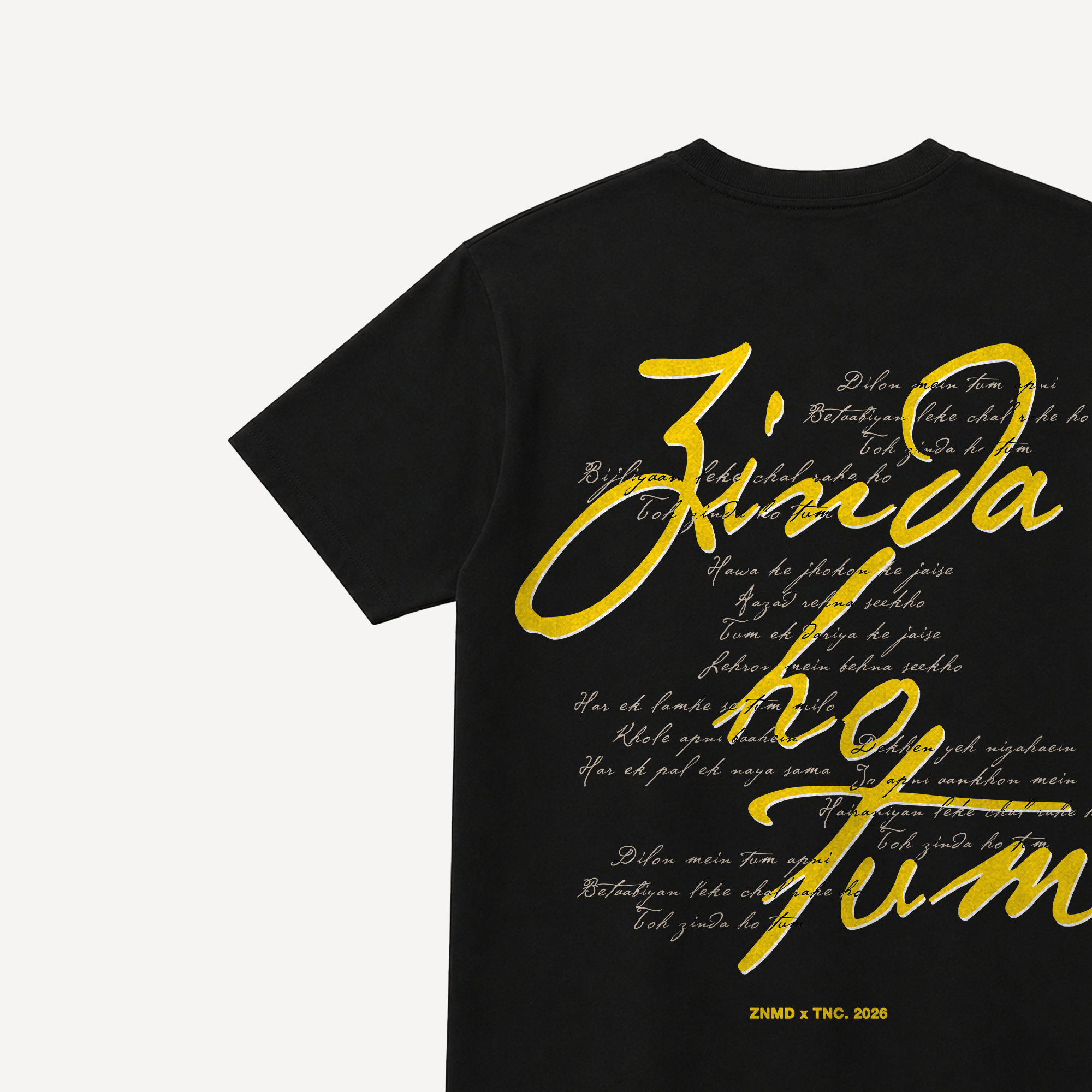 ZNMD Toh Zinda Ho Tum Black Regular Tee