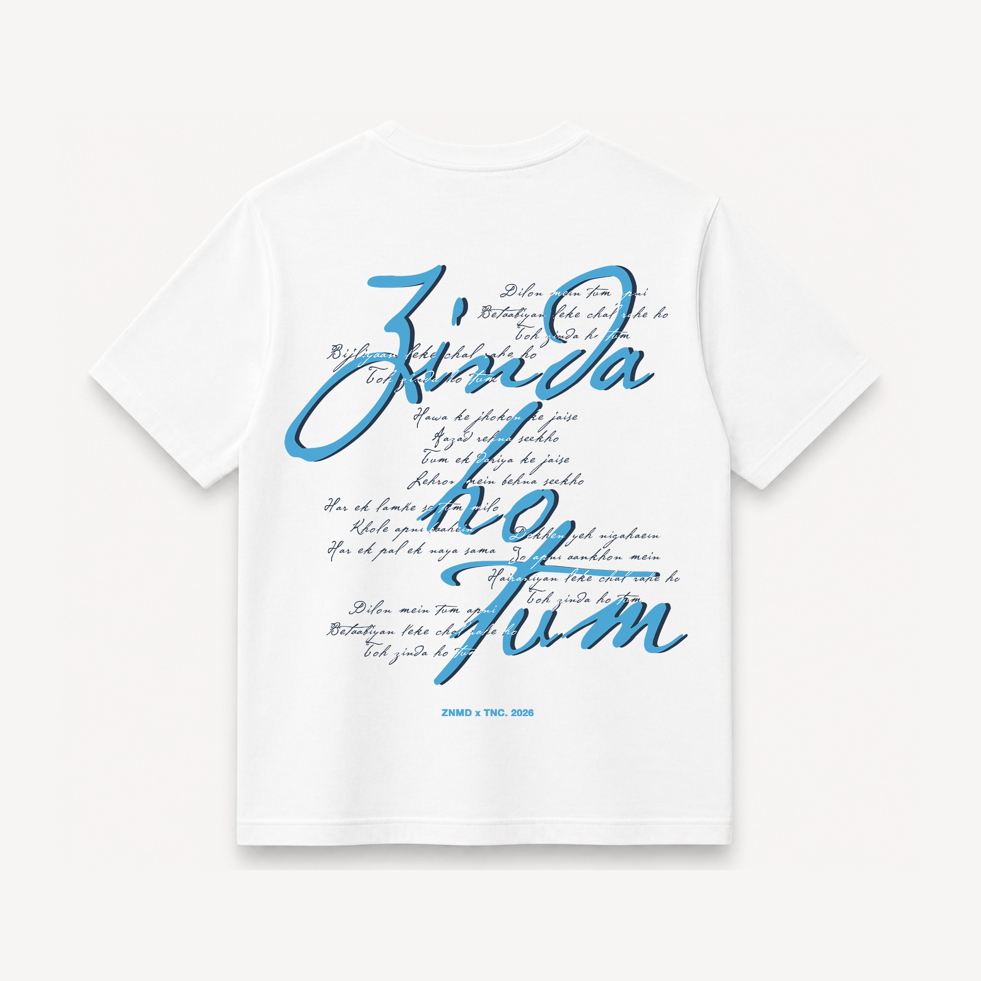 ZNMD Toh Zinda Ho Tum White Regular Tee