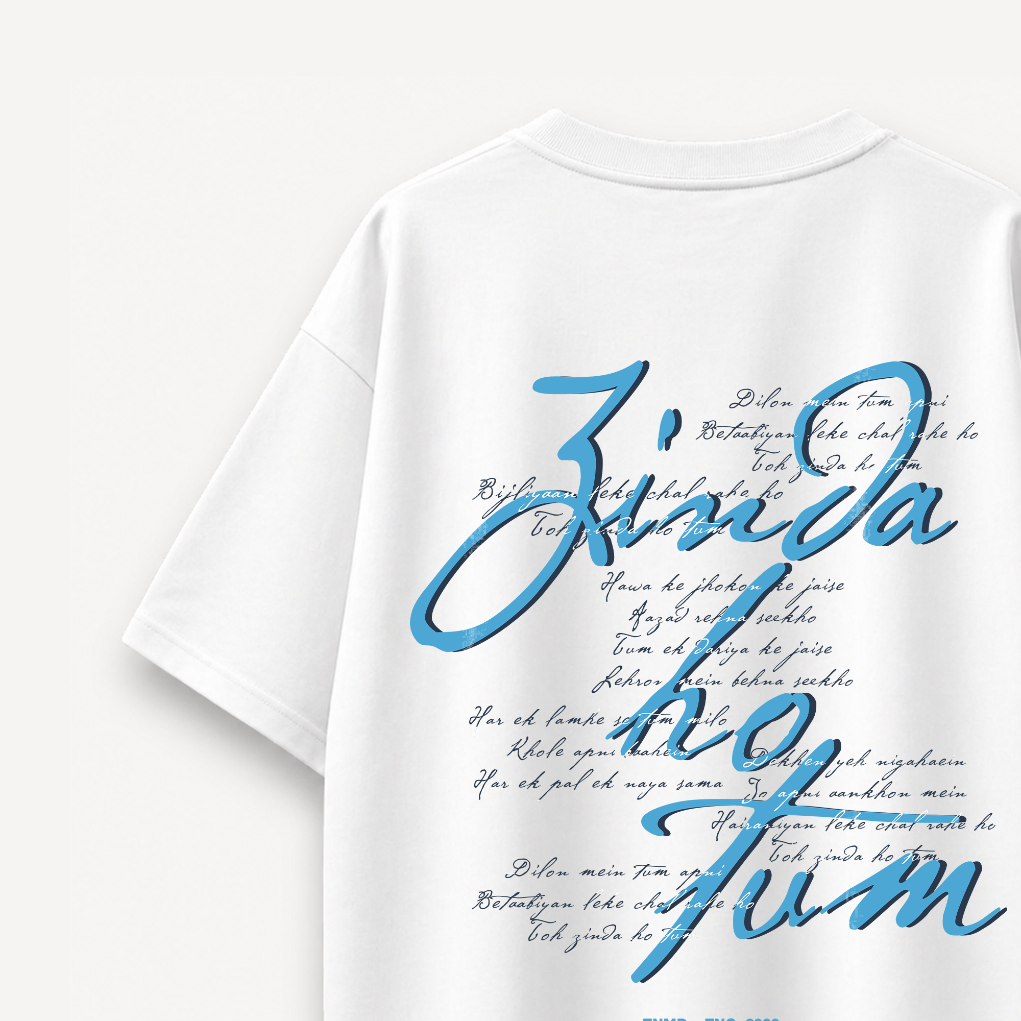 ZNMD Toh Zinda Ho Tum White Oversized Tee