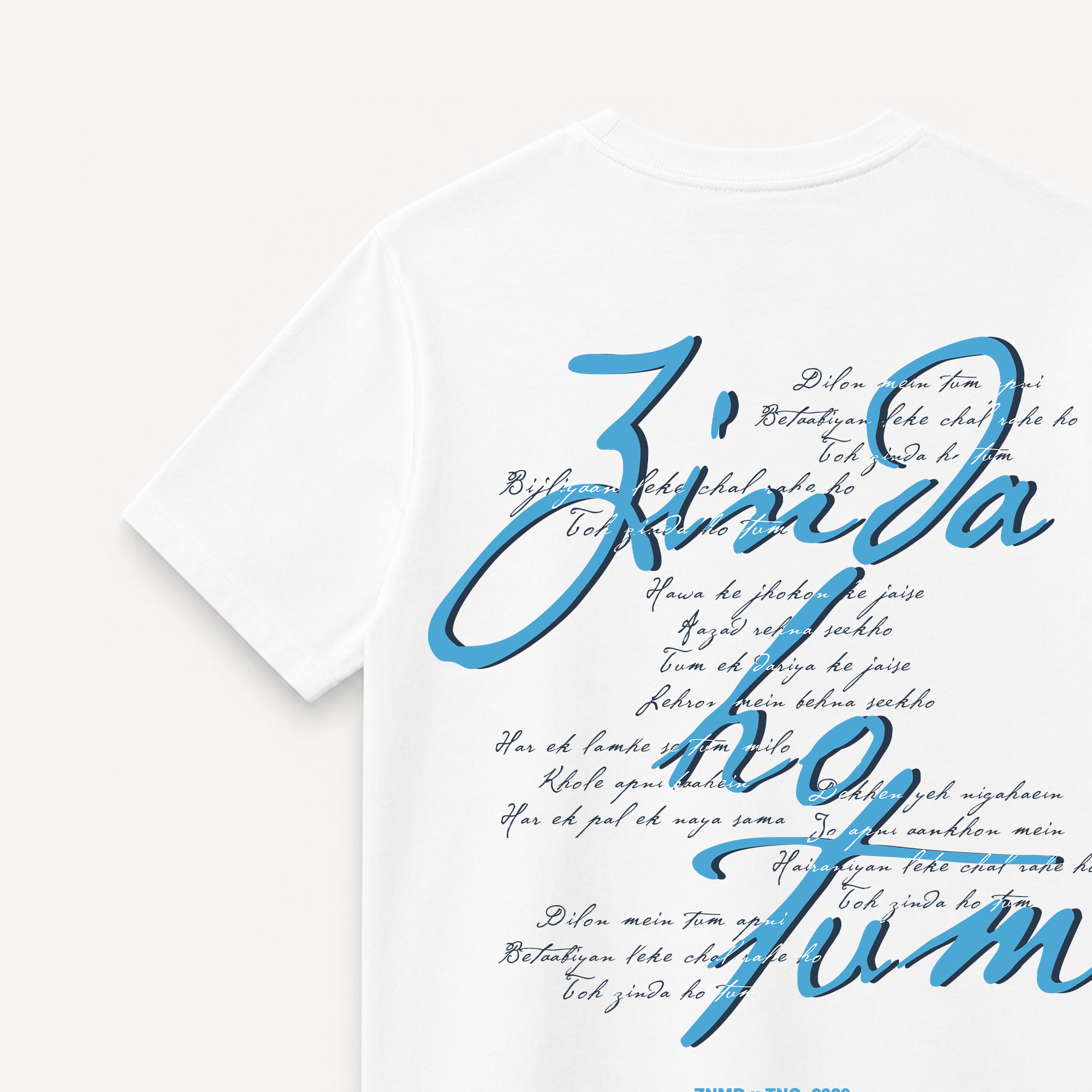 ZNMD Toh Zinda Ho Tum White Regular Tee