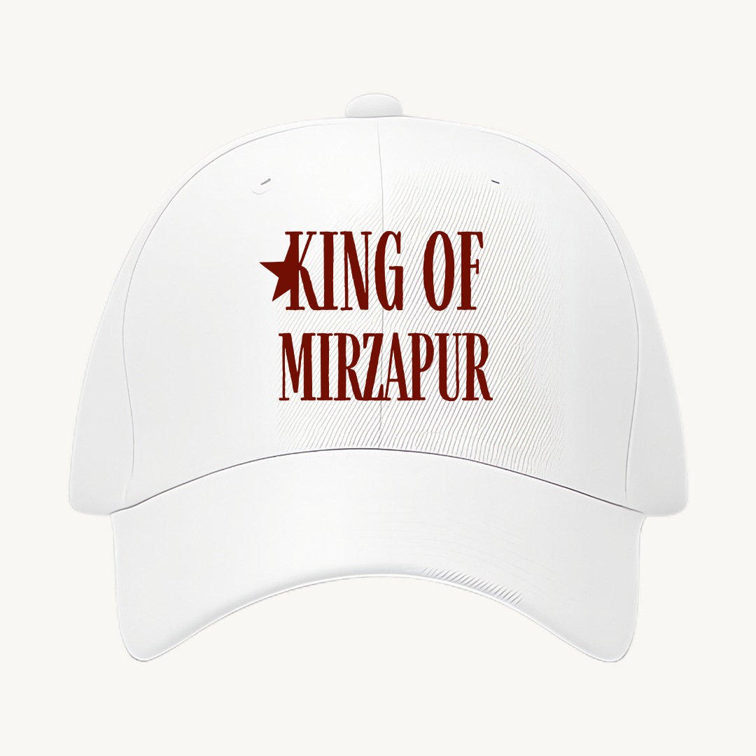 Mirzapur The Movie King of Mirzapur White Baseball Cap