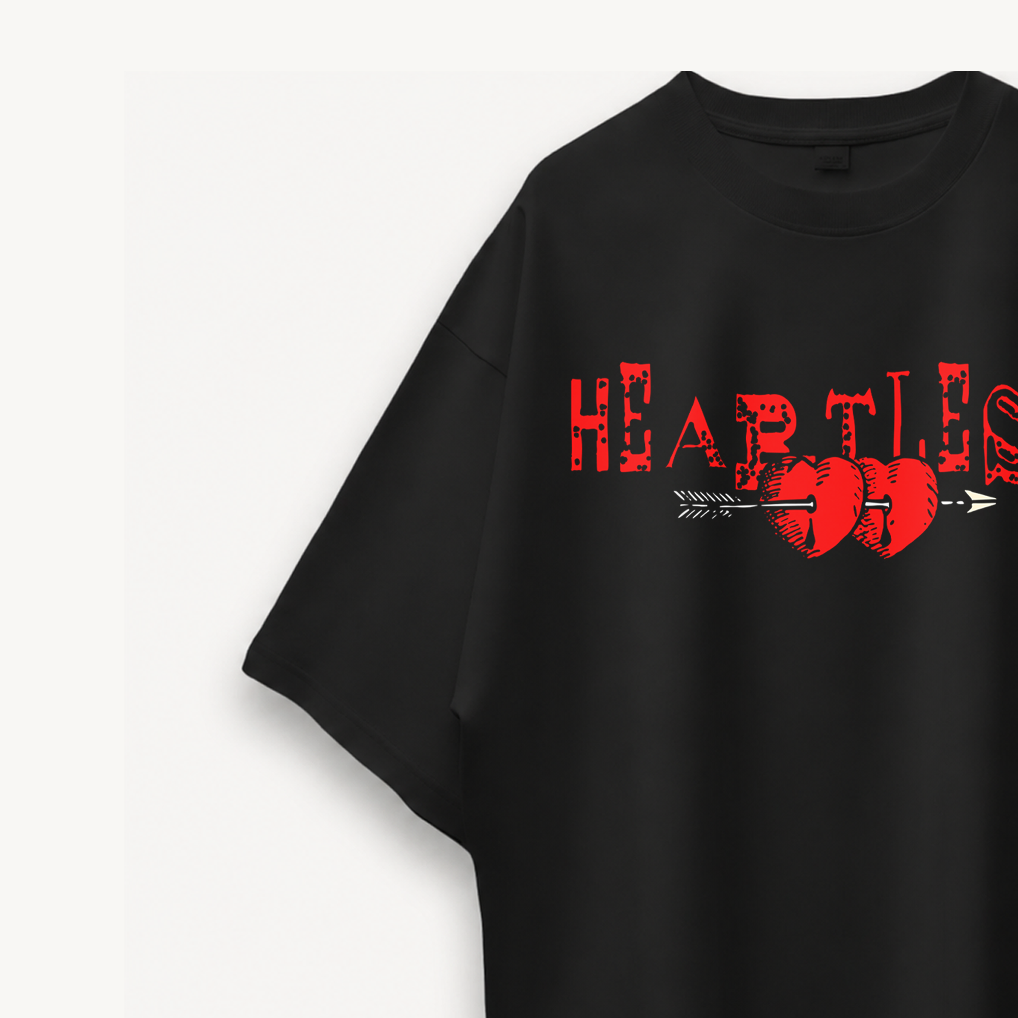 TNC Heartless Black Oversized Tee