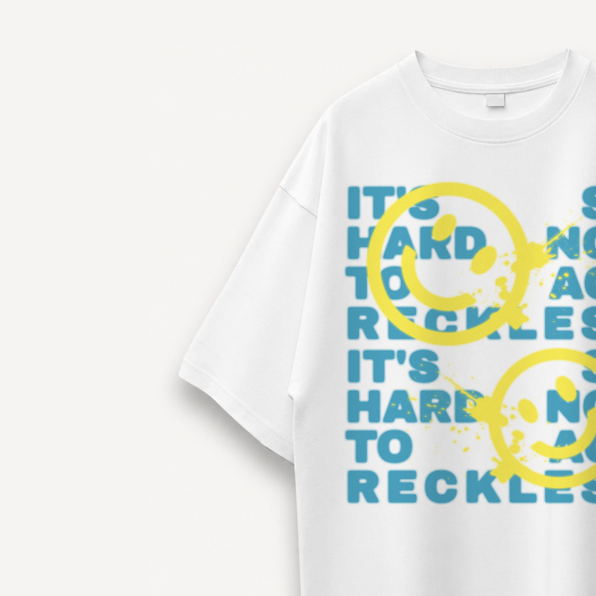 TNC Reckless White Oversized Tee