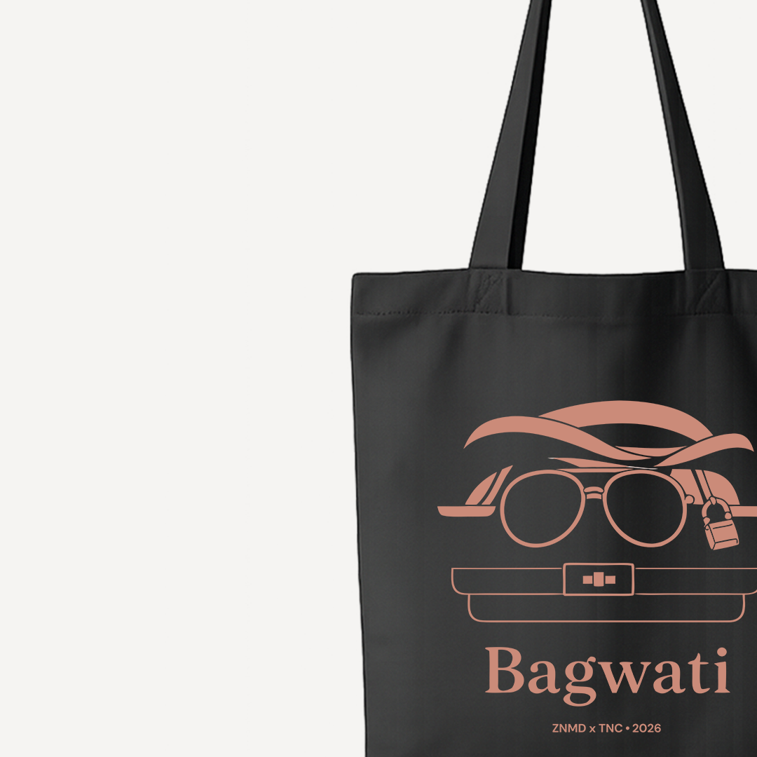 ZNMD Bagwati Black Tote Bag