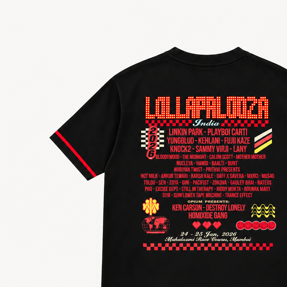 Lolla 2026 Line-Up Black Regular Tee
