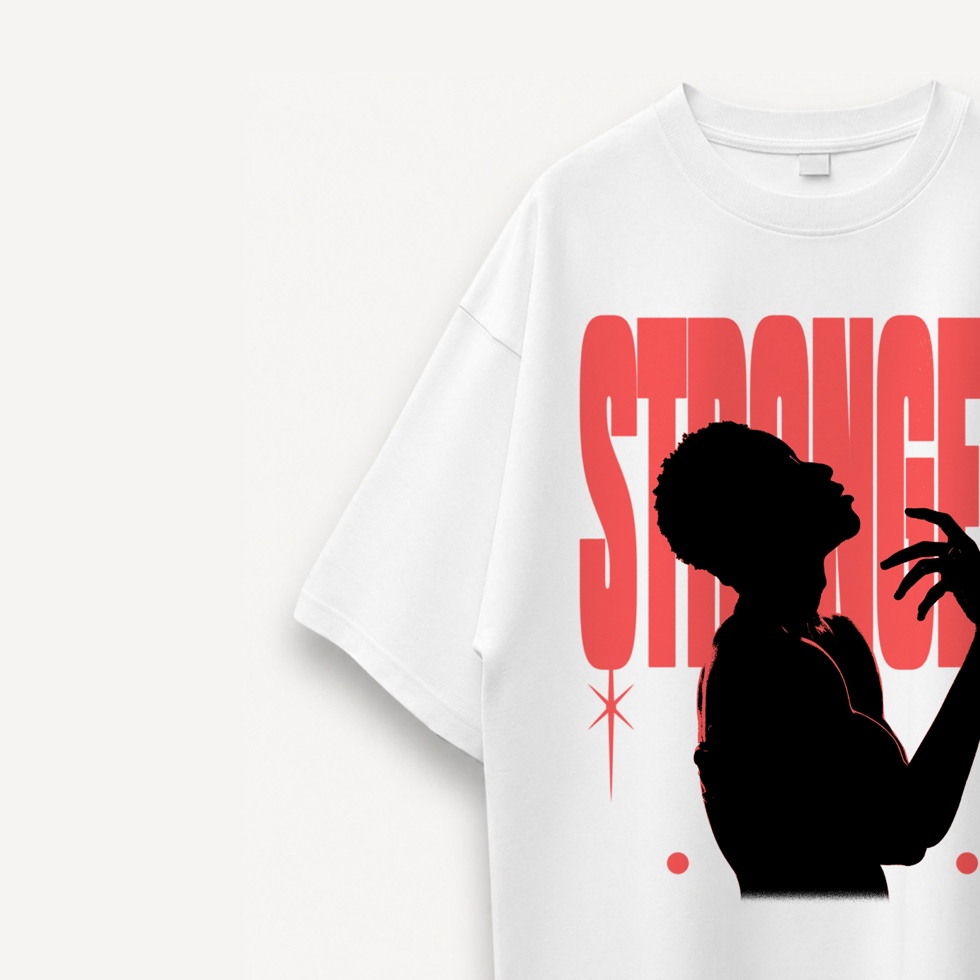 TNC Stronger White Oversized Tee