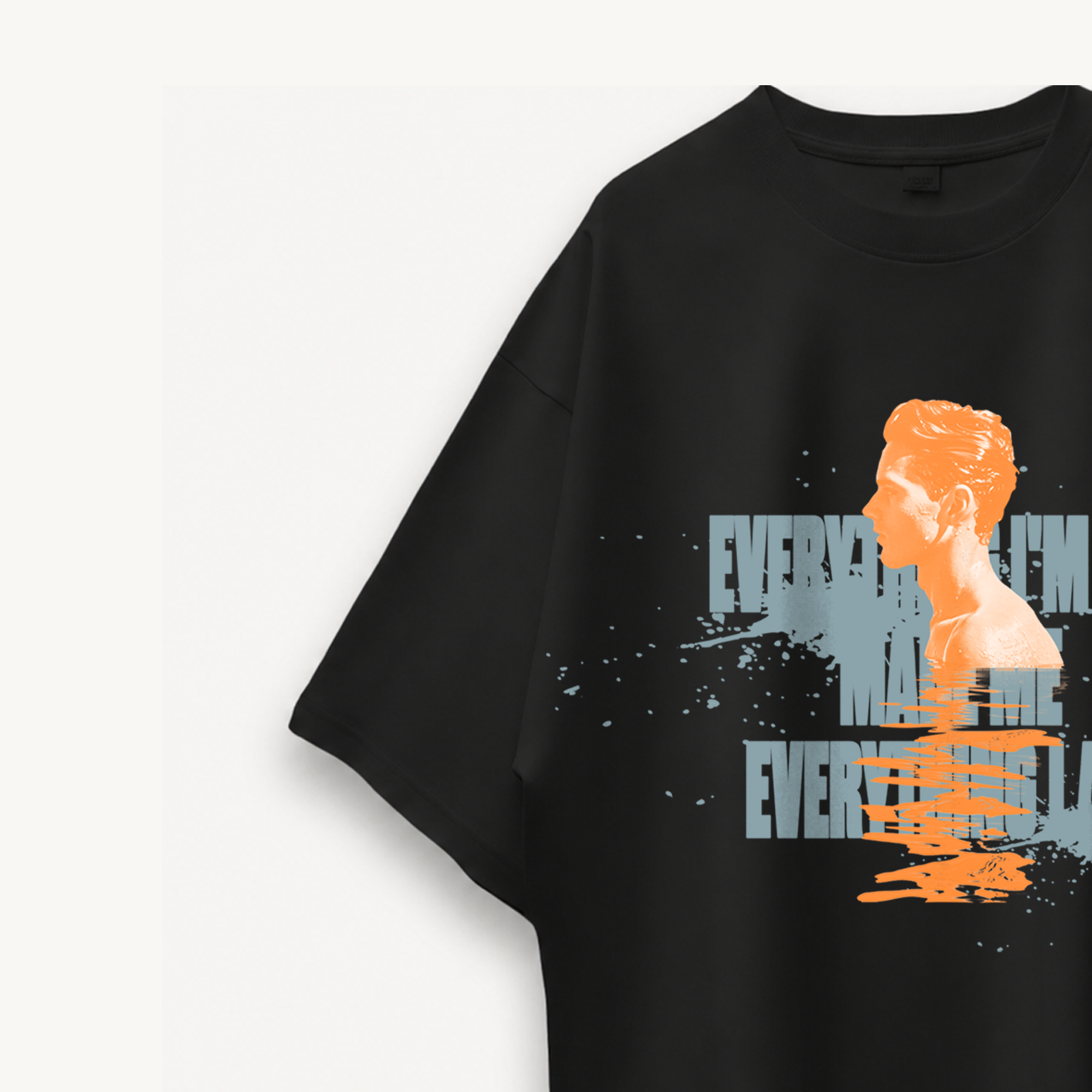 TNC Everything I Am Black Oversized Tee