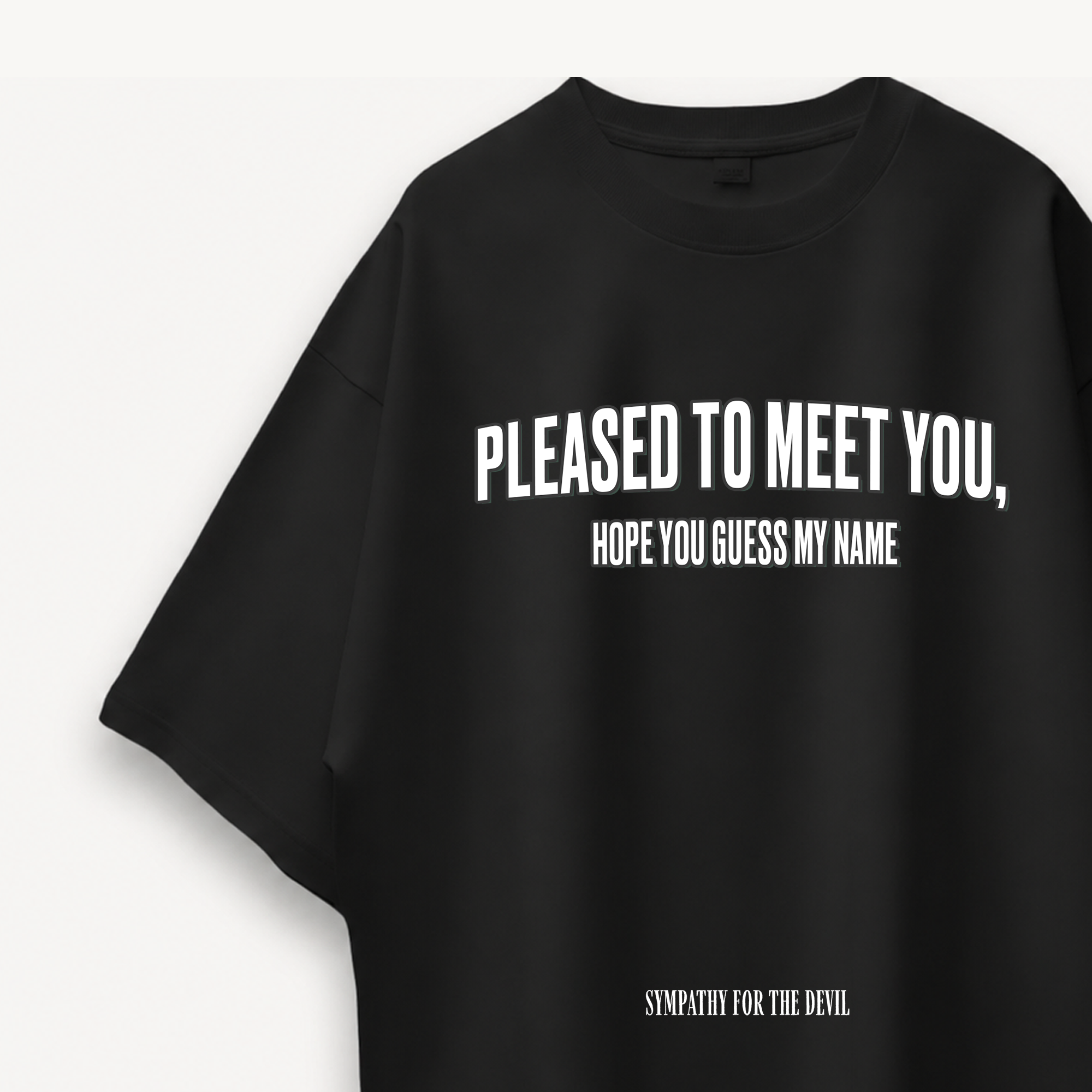 The Rolling Stones Pleased To Meet You Black Oversized Tee