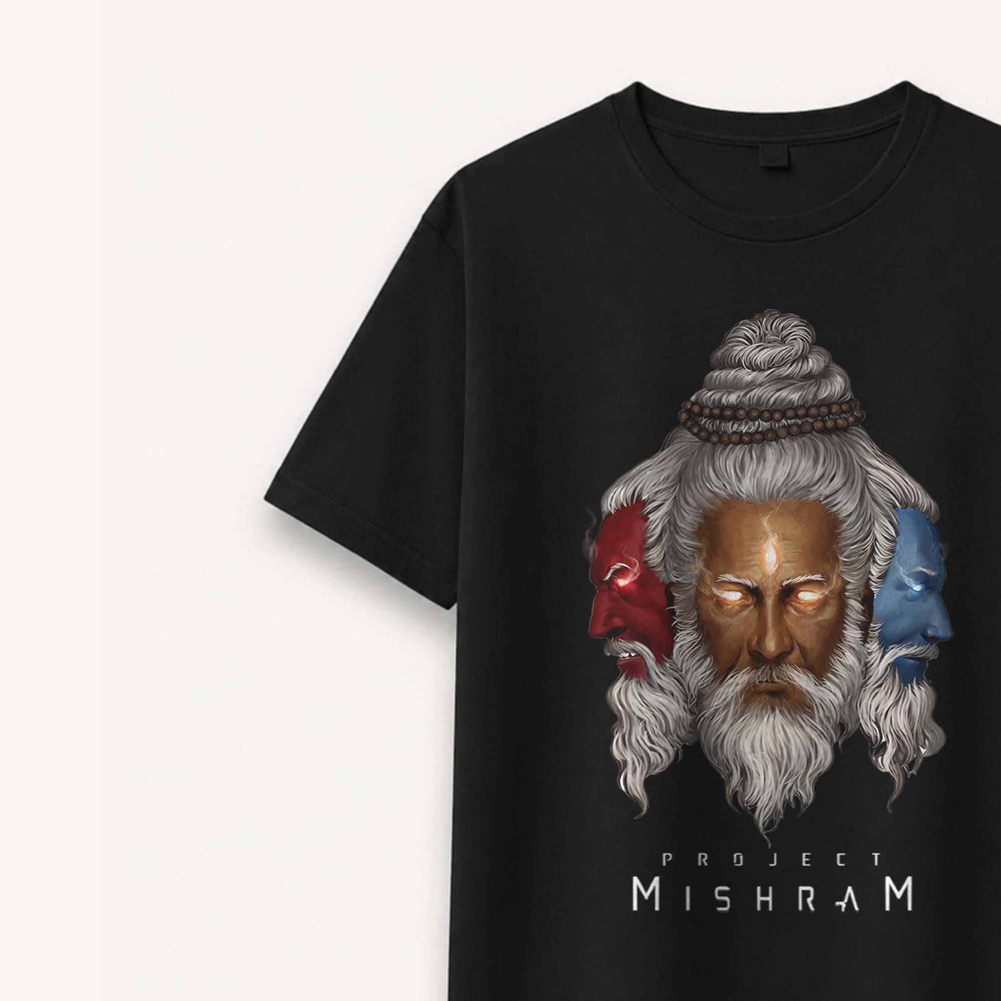 Project Mishram Logo Black Relaxed Tee