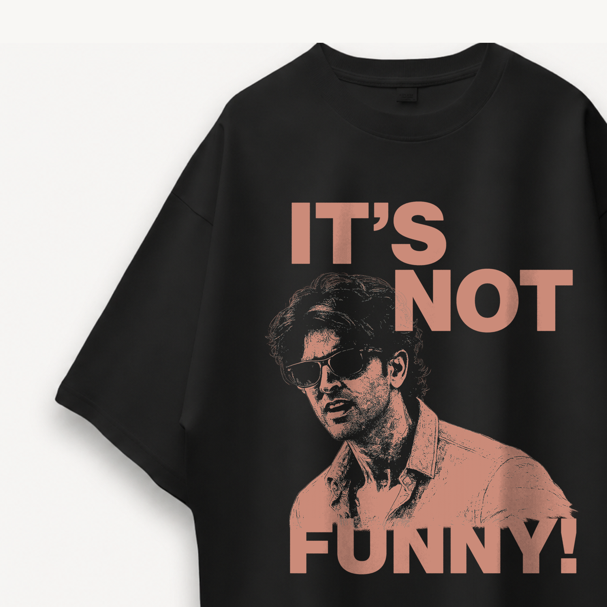ZNMD It's Not Funny! Black Oversized Tee