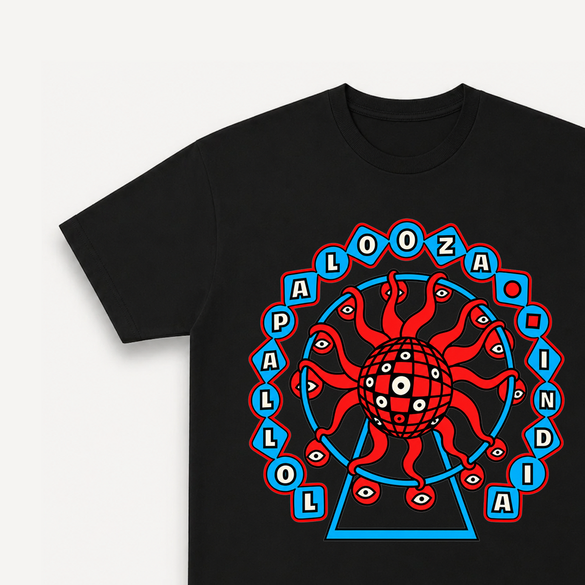 Lolla 2026 Ferris Wheel Black Regular Tee