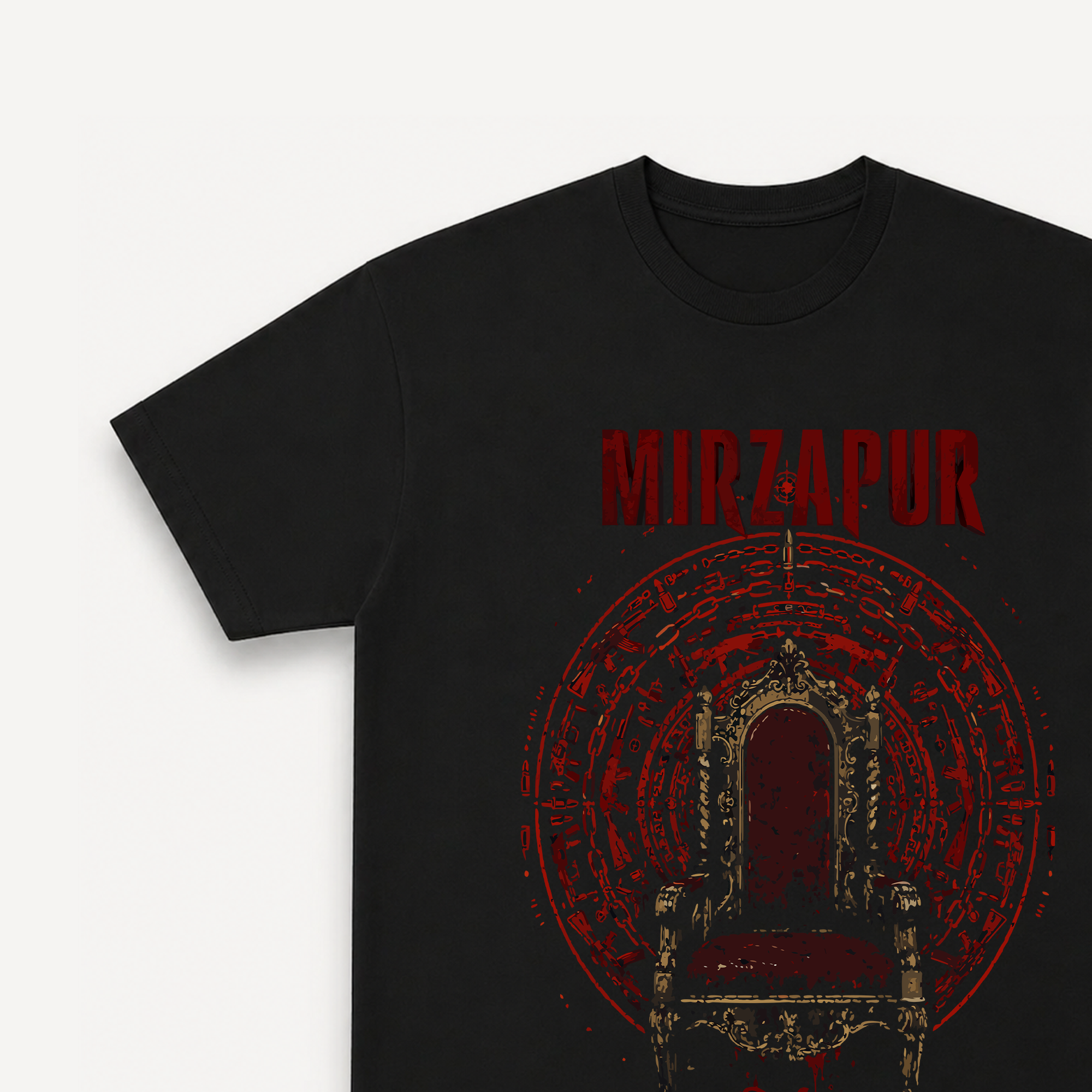 Mirzapur The Movie The Throne Black Regular Tee