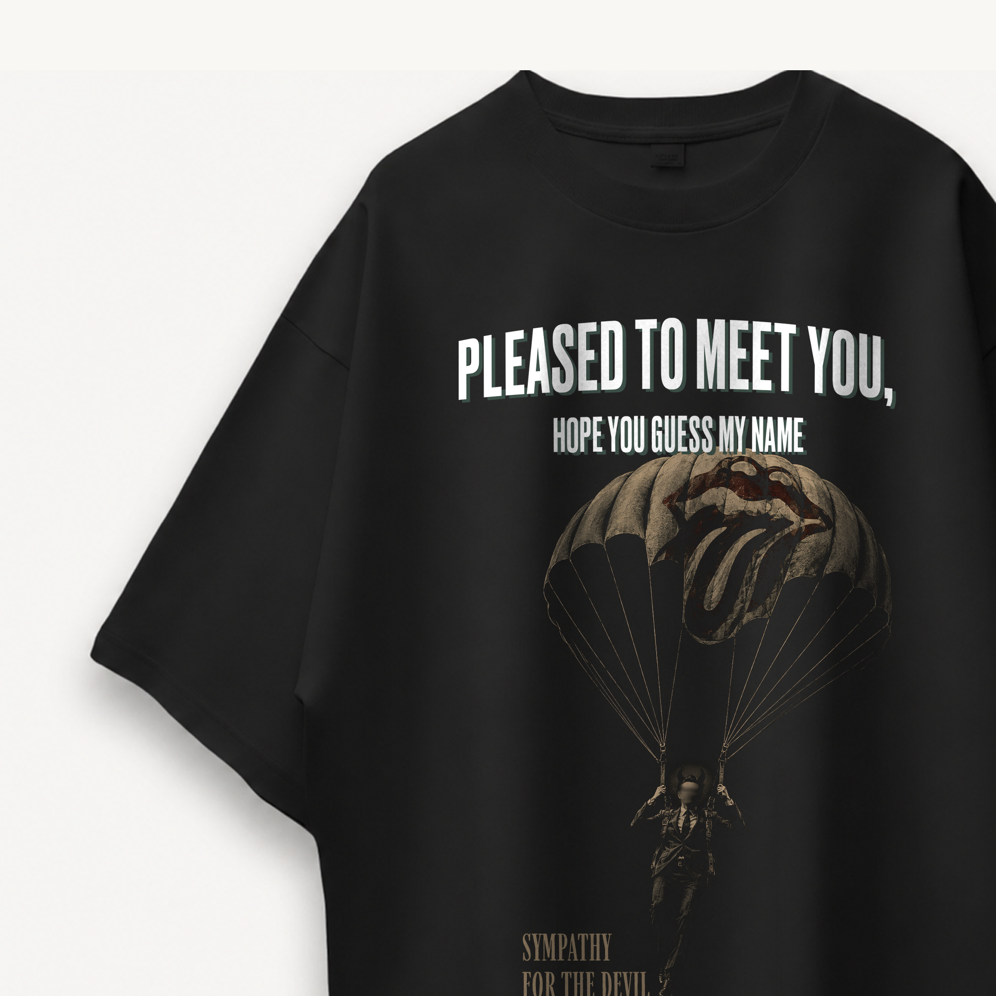 The Rolling Stones Sympathy For The Devil Black Oversized Tee