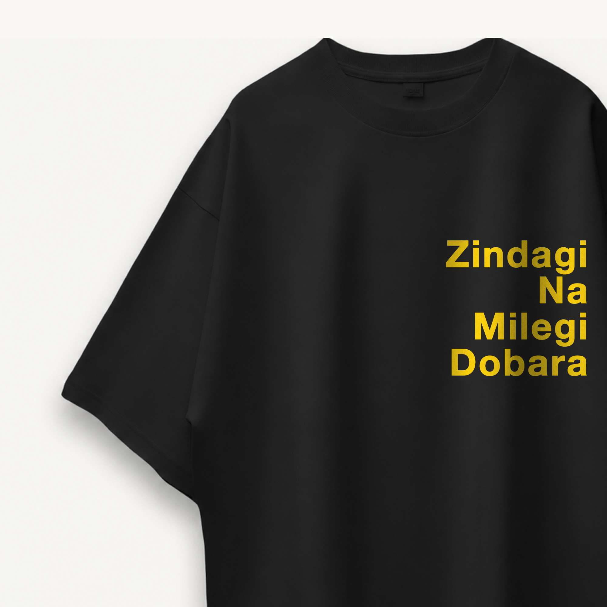 ZNMD Toh Zinda Ho Tum Black Oversized Tee