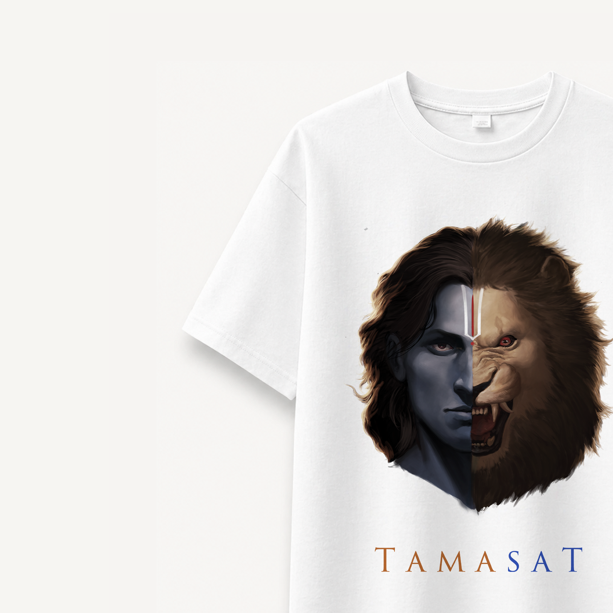 Project Mishram Tamasat White Relaxed Tee