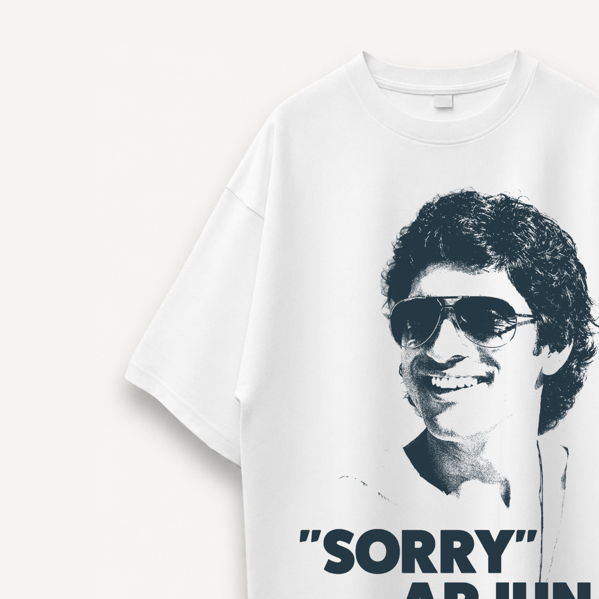 ZNMD Sorry Arjun White Oversized Tee