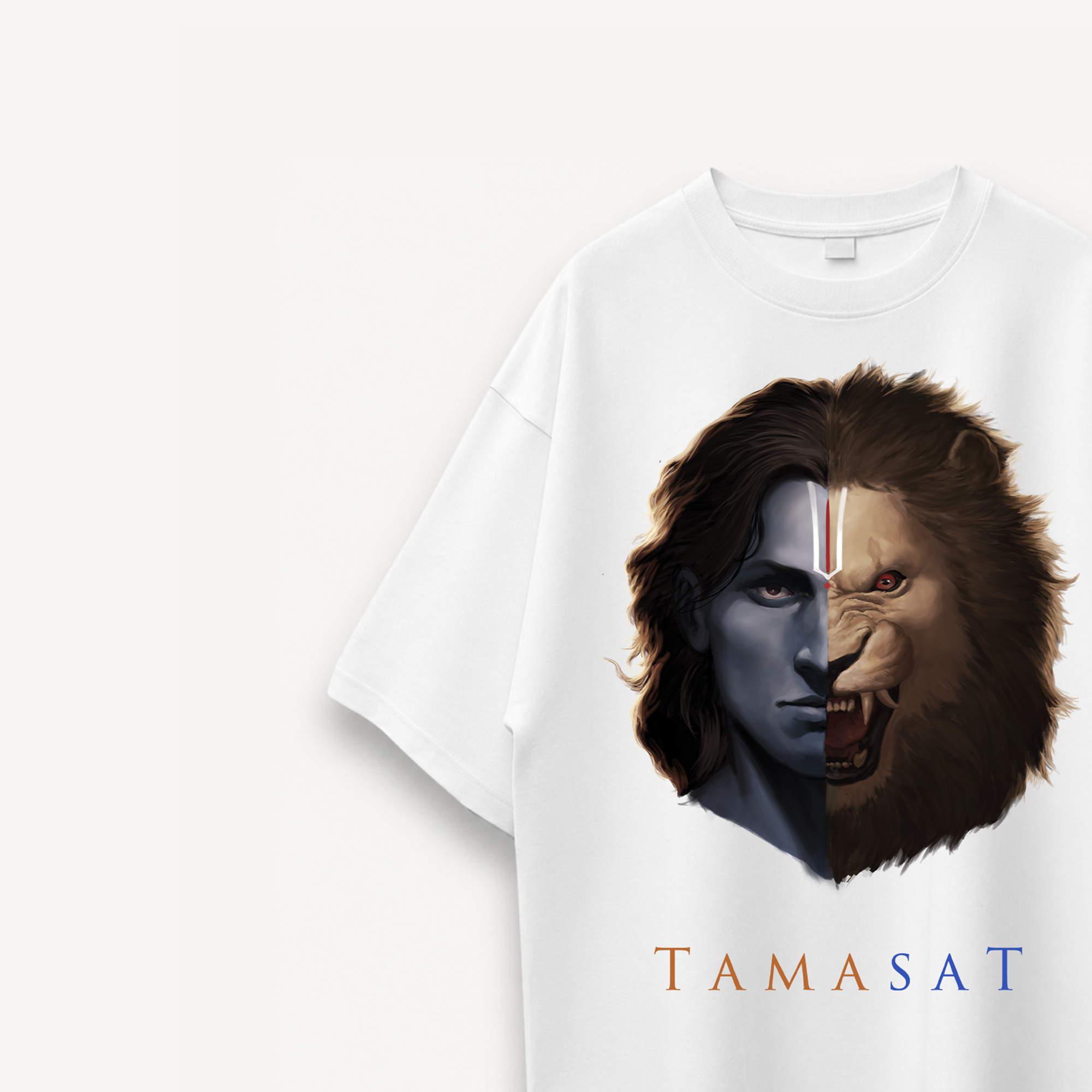 Project Mishram Tamasat White Oversized Tee