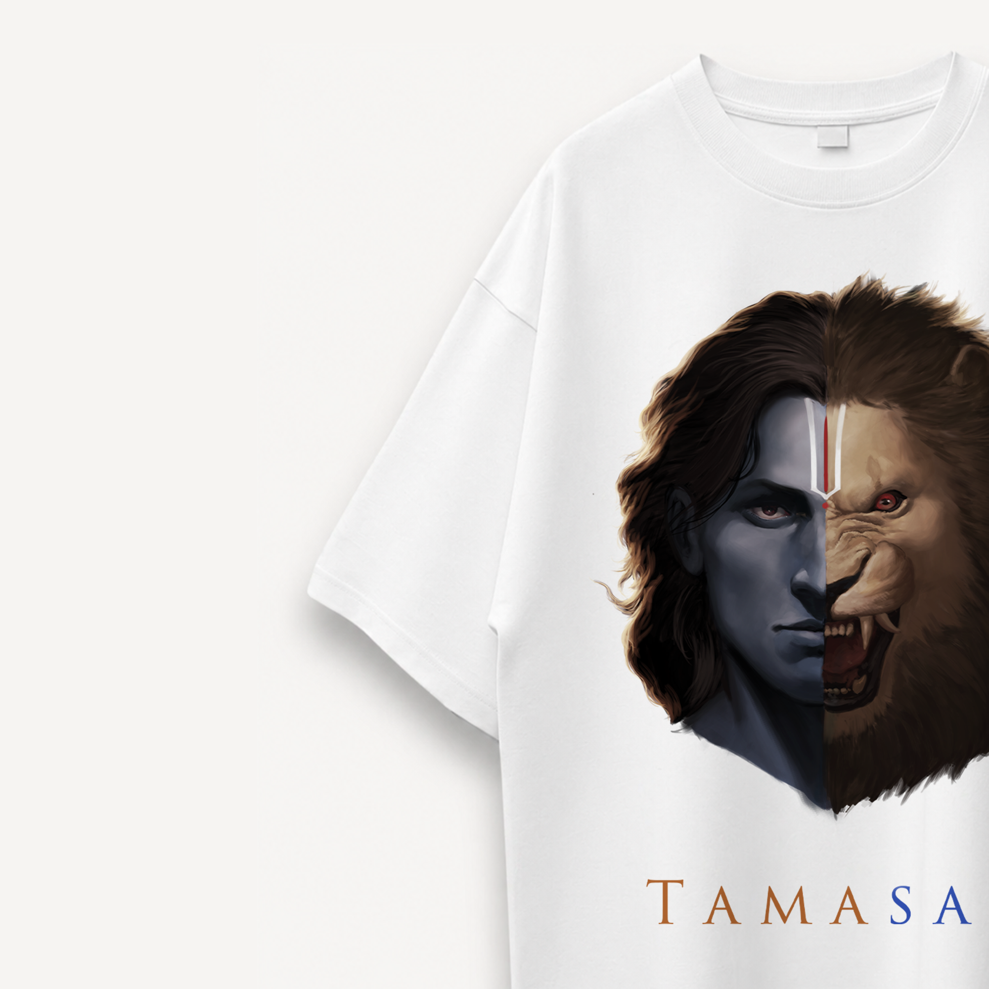 Project Mishram Tamasat White Oversized Tee