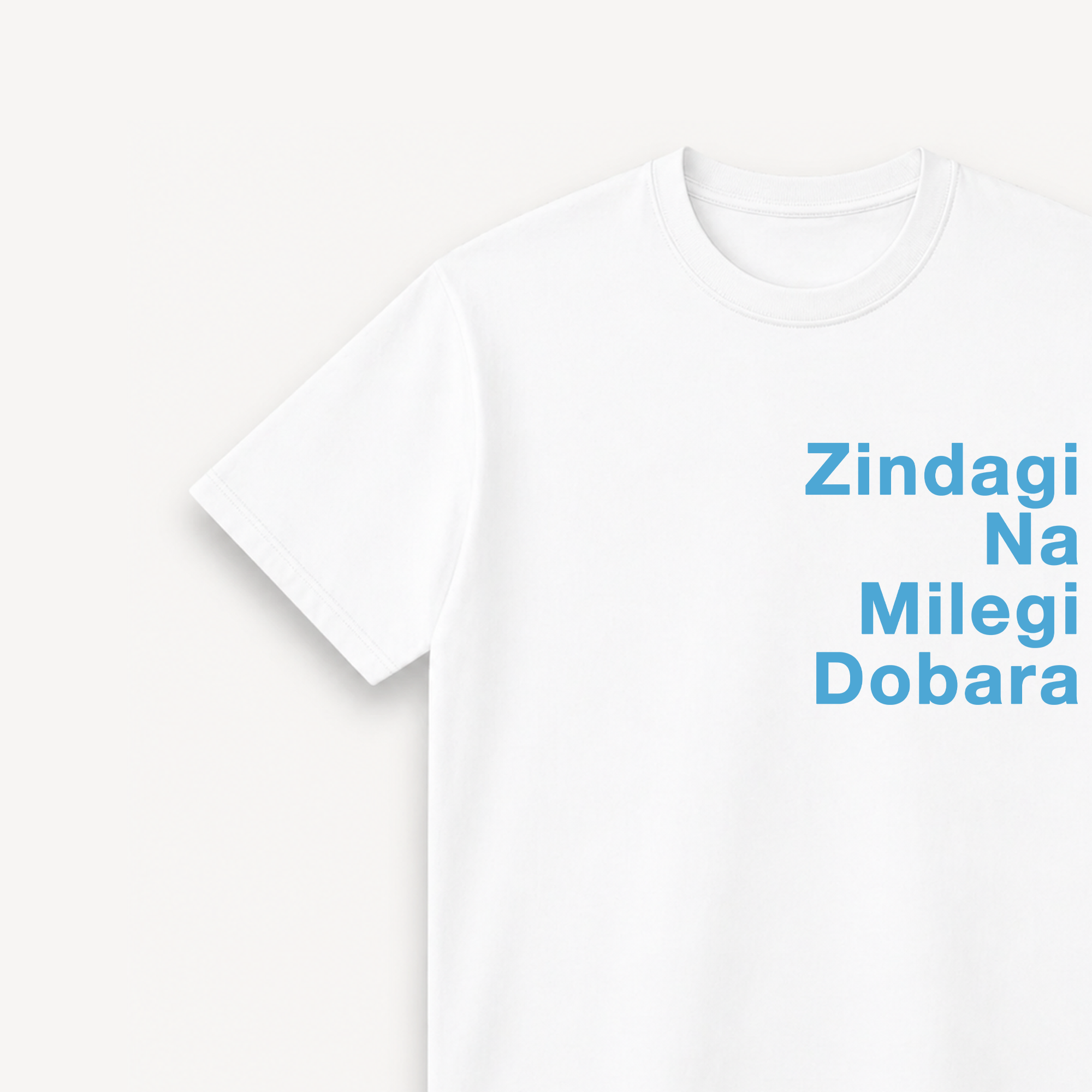 ZNMD Toh Zinda Ho Tum White Regular Tee