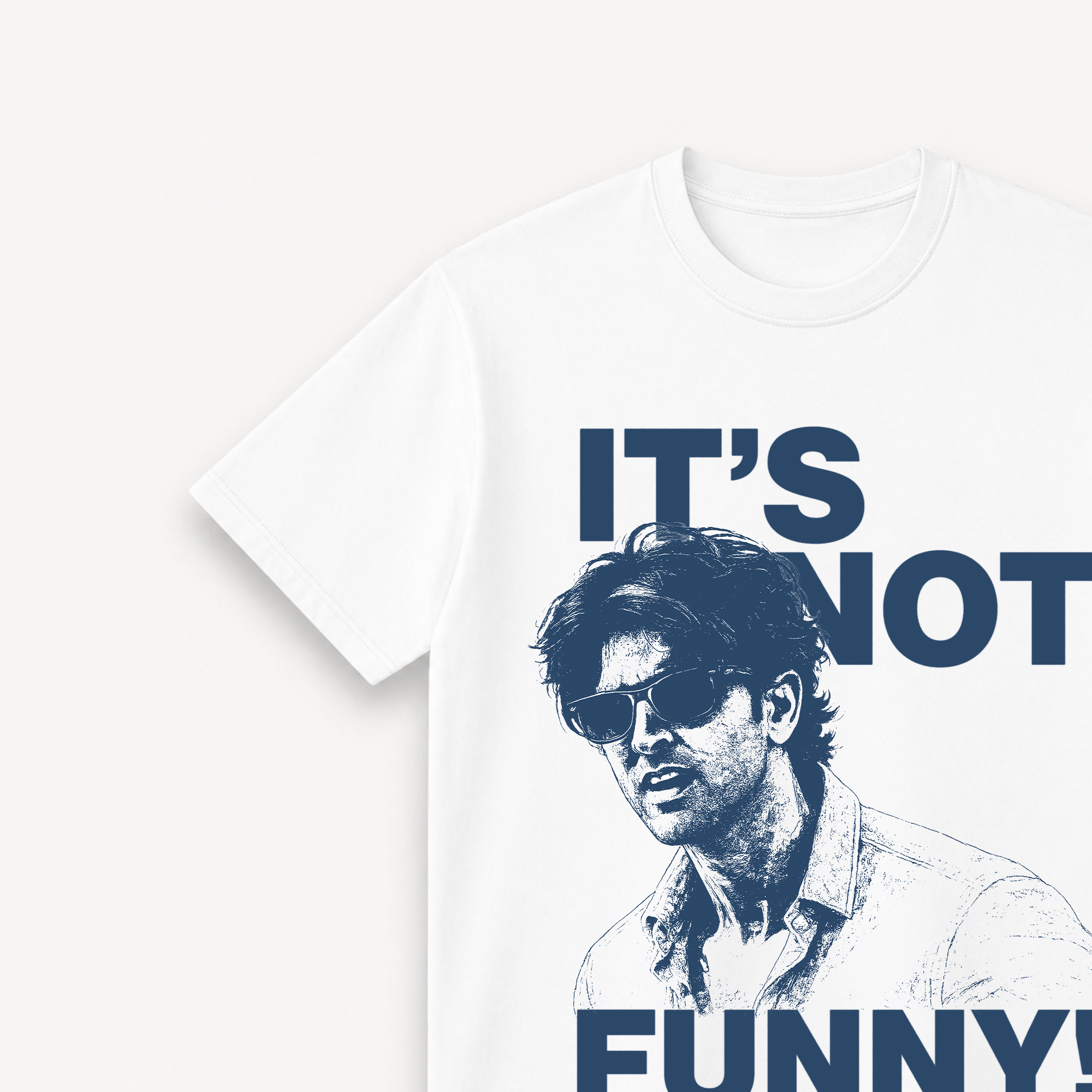 ZNMD It's Not Funny! White Regular Tee