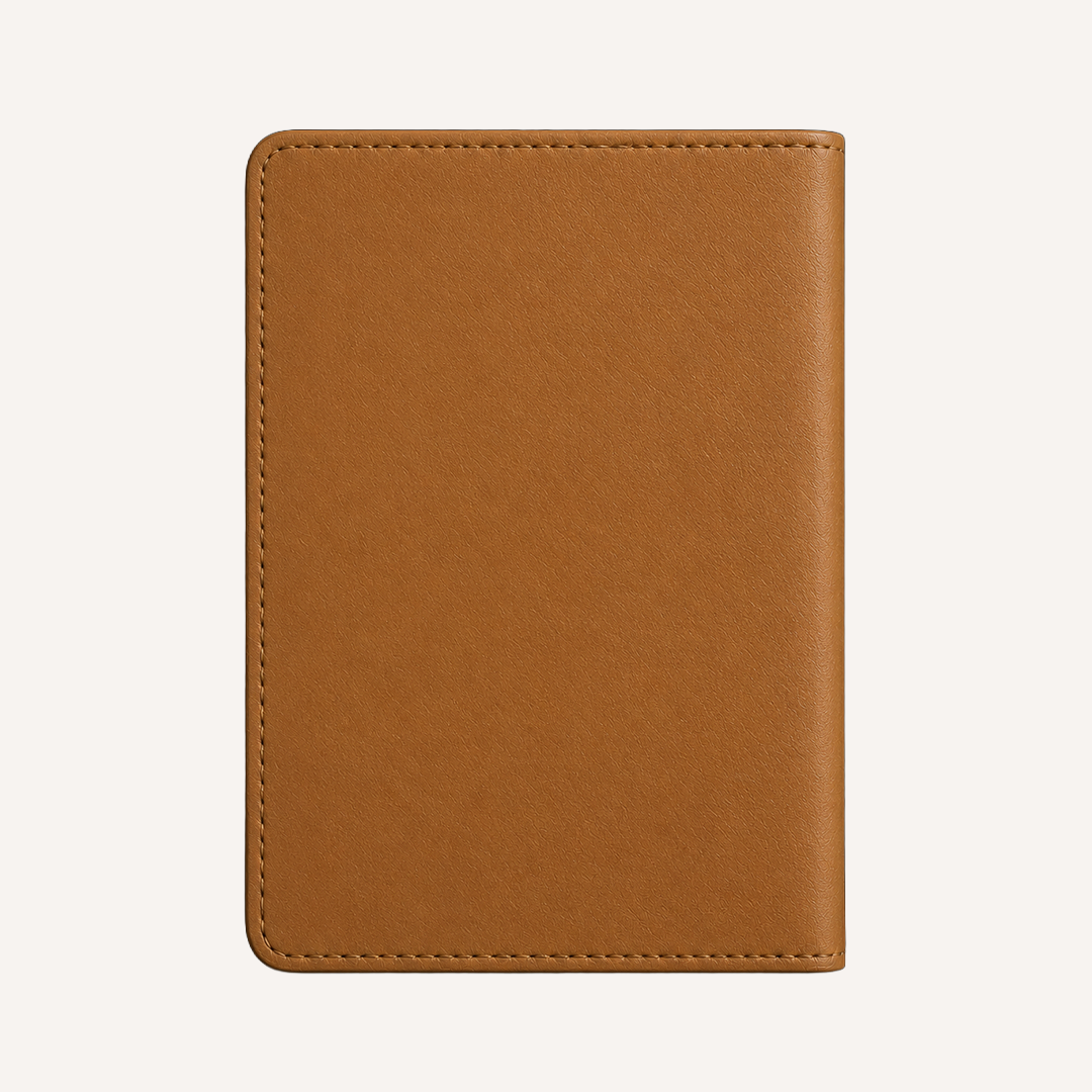 ZNMD Spain Postcards Tan Passport Sleeve