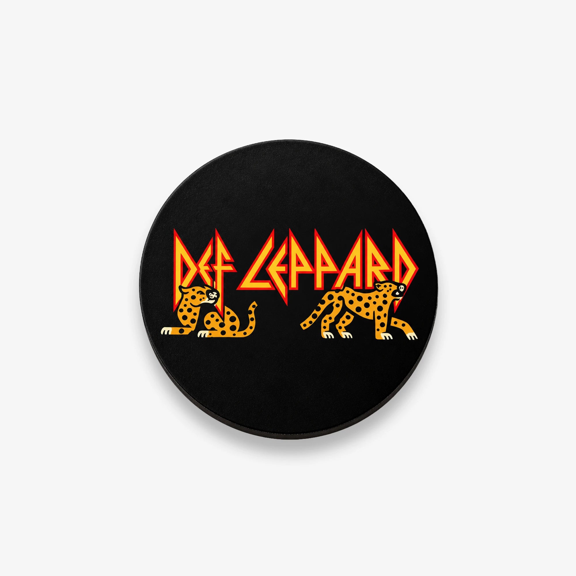 Def Leppard leopard twins round black piece