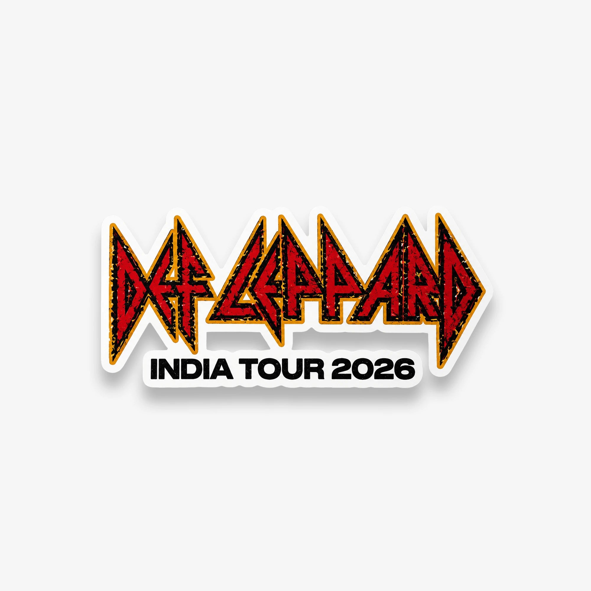 Def Leppard India Tour 2026 red sticker