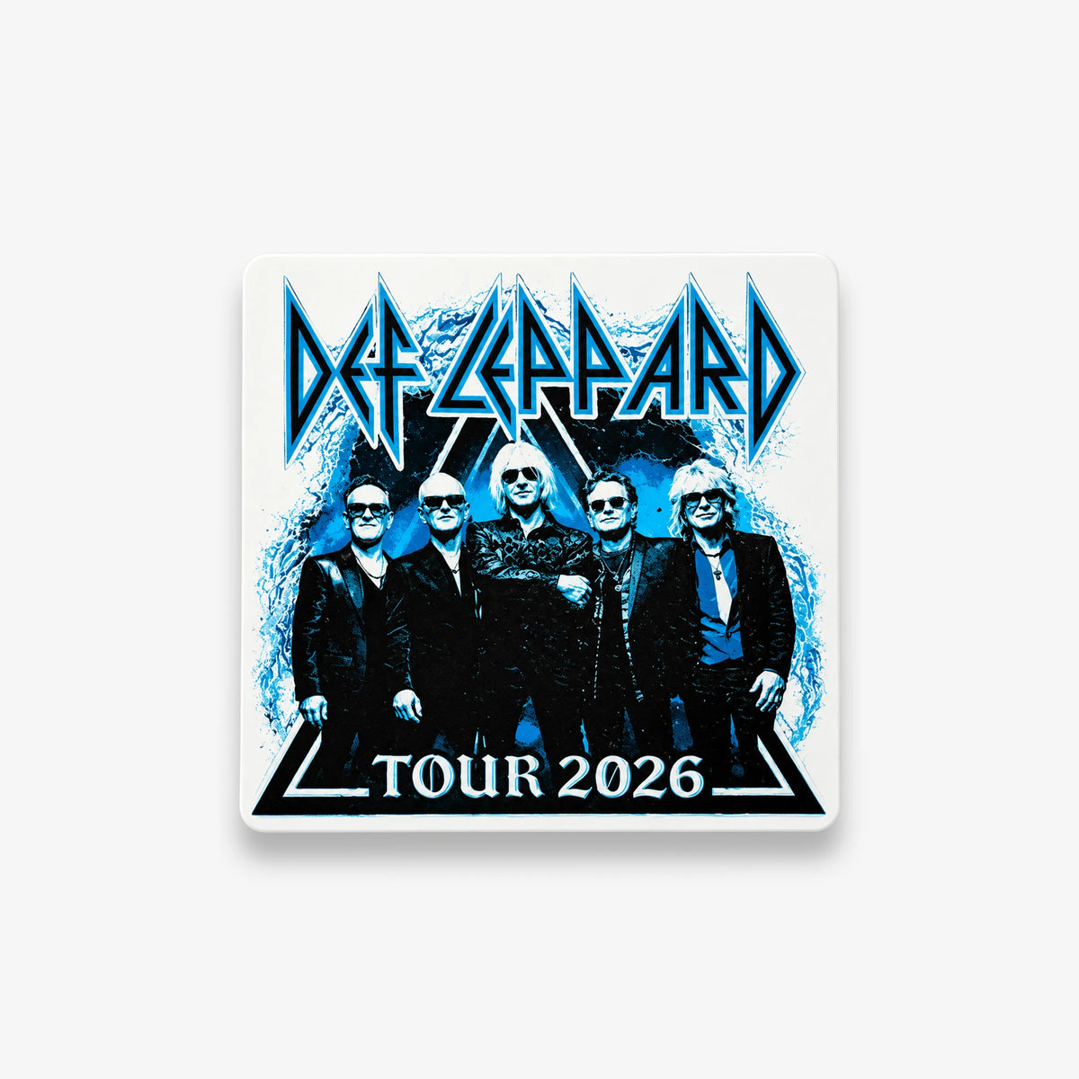 Def Leppard Tour 2026 band portrait square piece