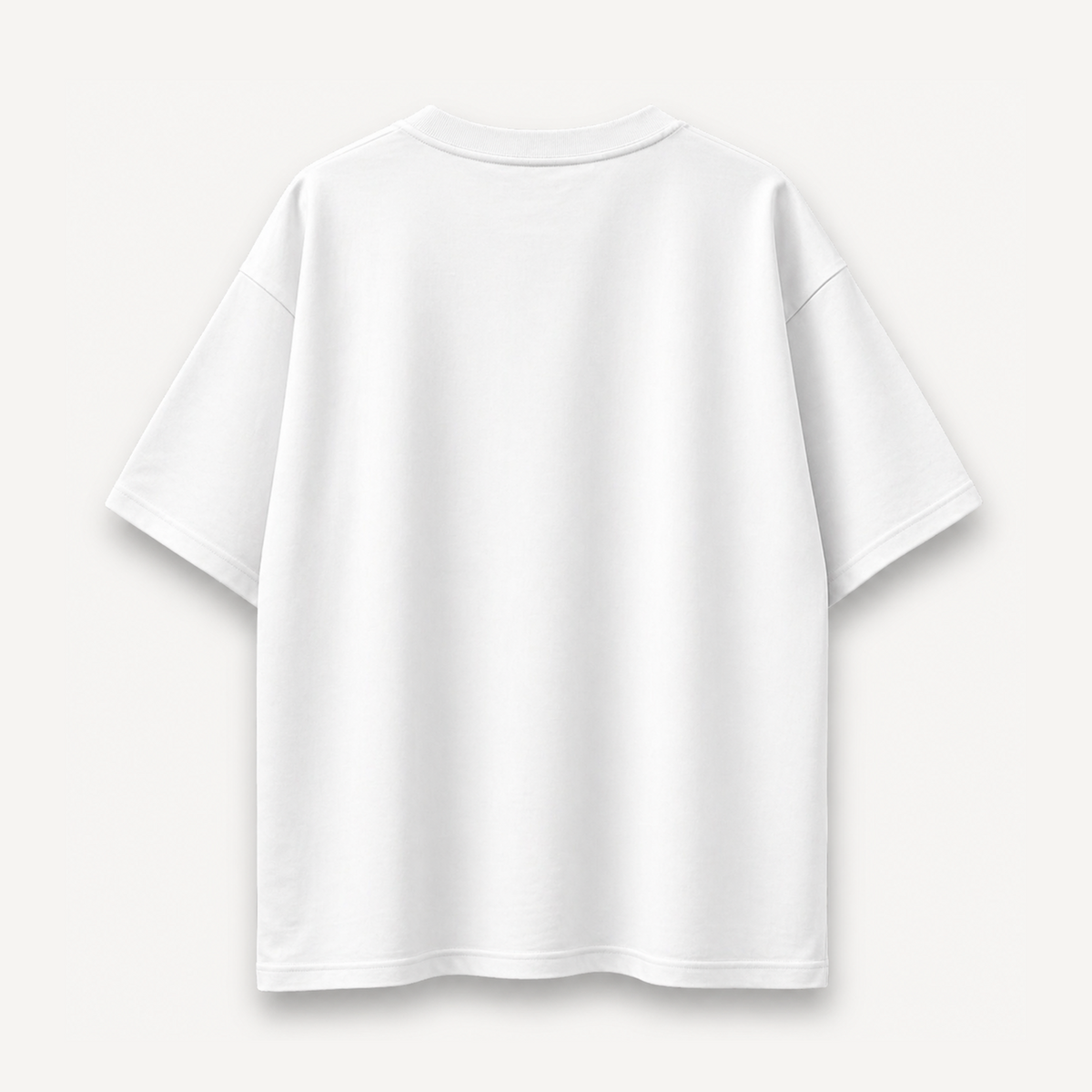 Tumbbad Laalchi Hai Tu White Oversized Tee back