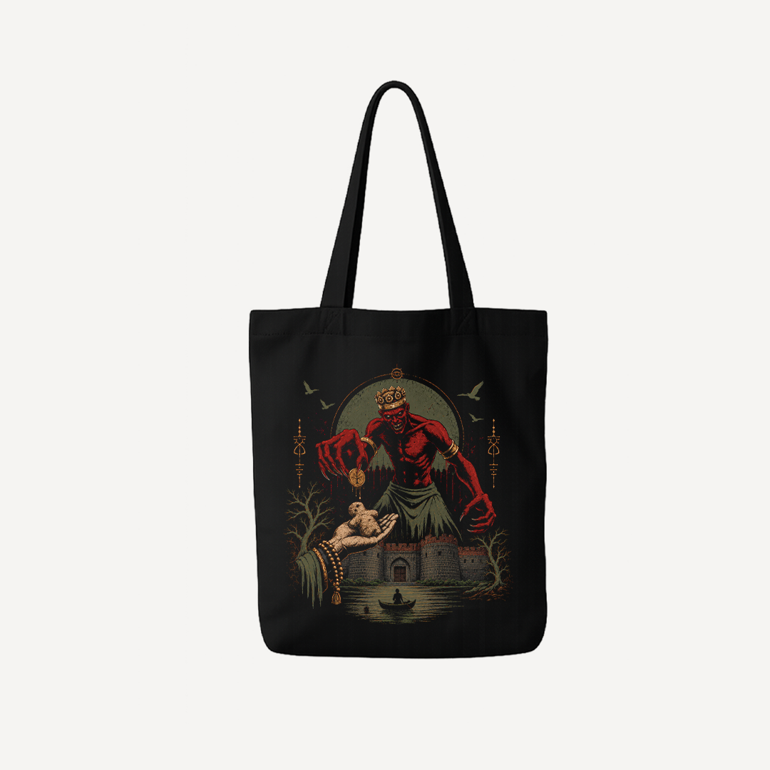Tumbbad Hastar's Bargain Black Tote Bag front
