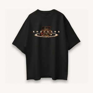 Tumbbad Khazaana Black Oversized Tee front