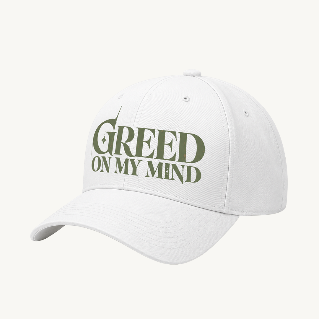 Tumbbad Greed On My Mind Baseball White Cap side