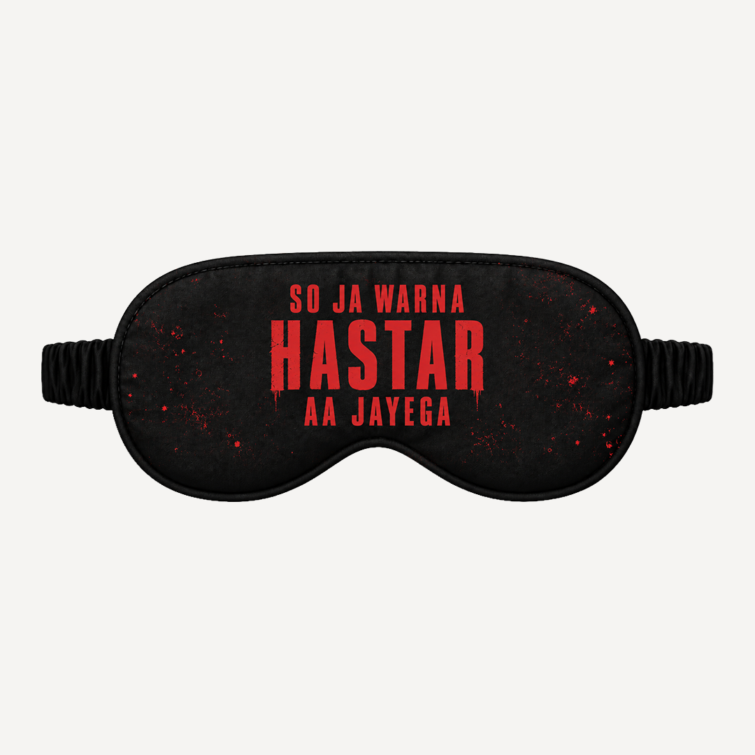 Tumbbad So Ja Warna Hastar Aa Jayega Black Sleep Mask front