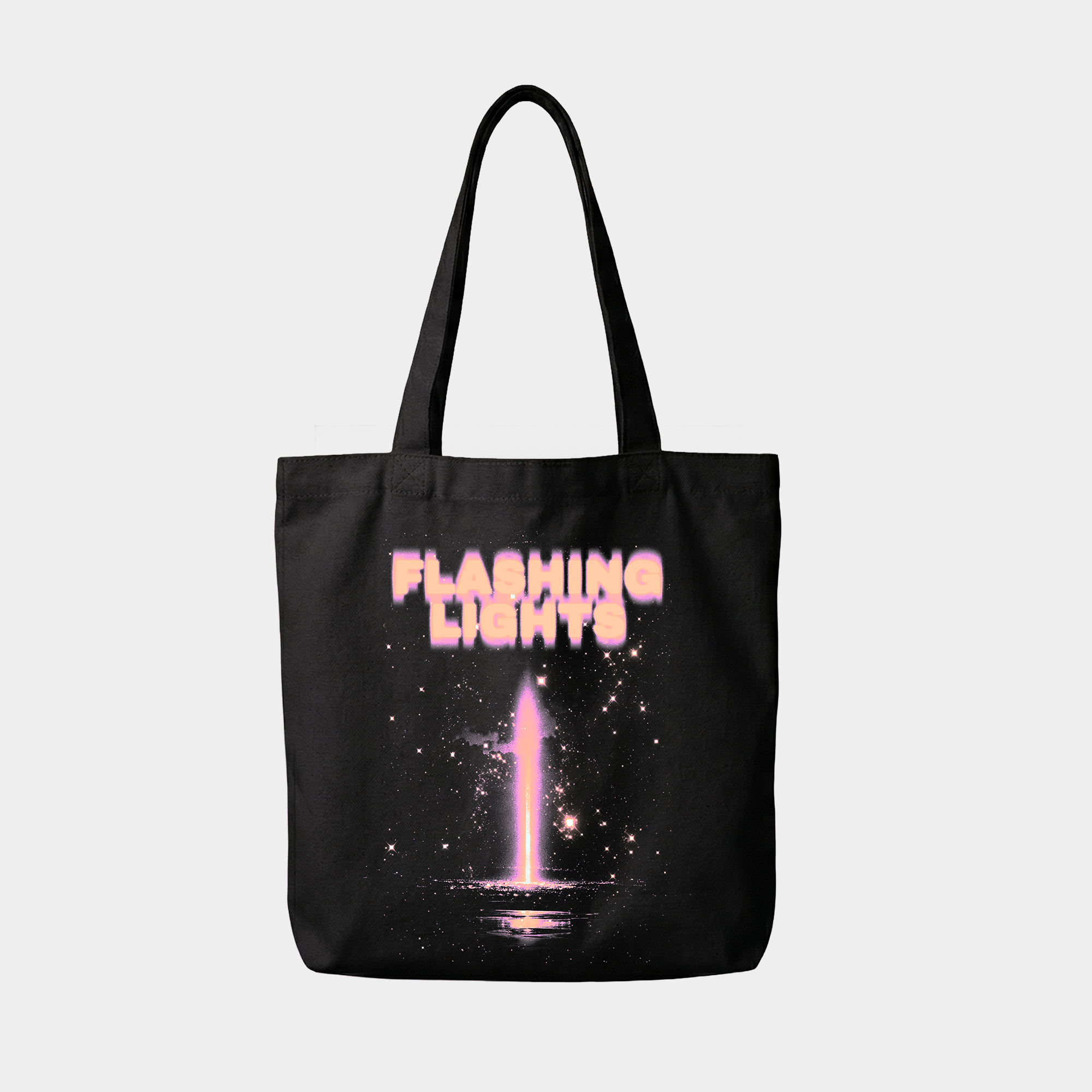 TNC Flashing Lights Black Tote Bag