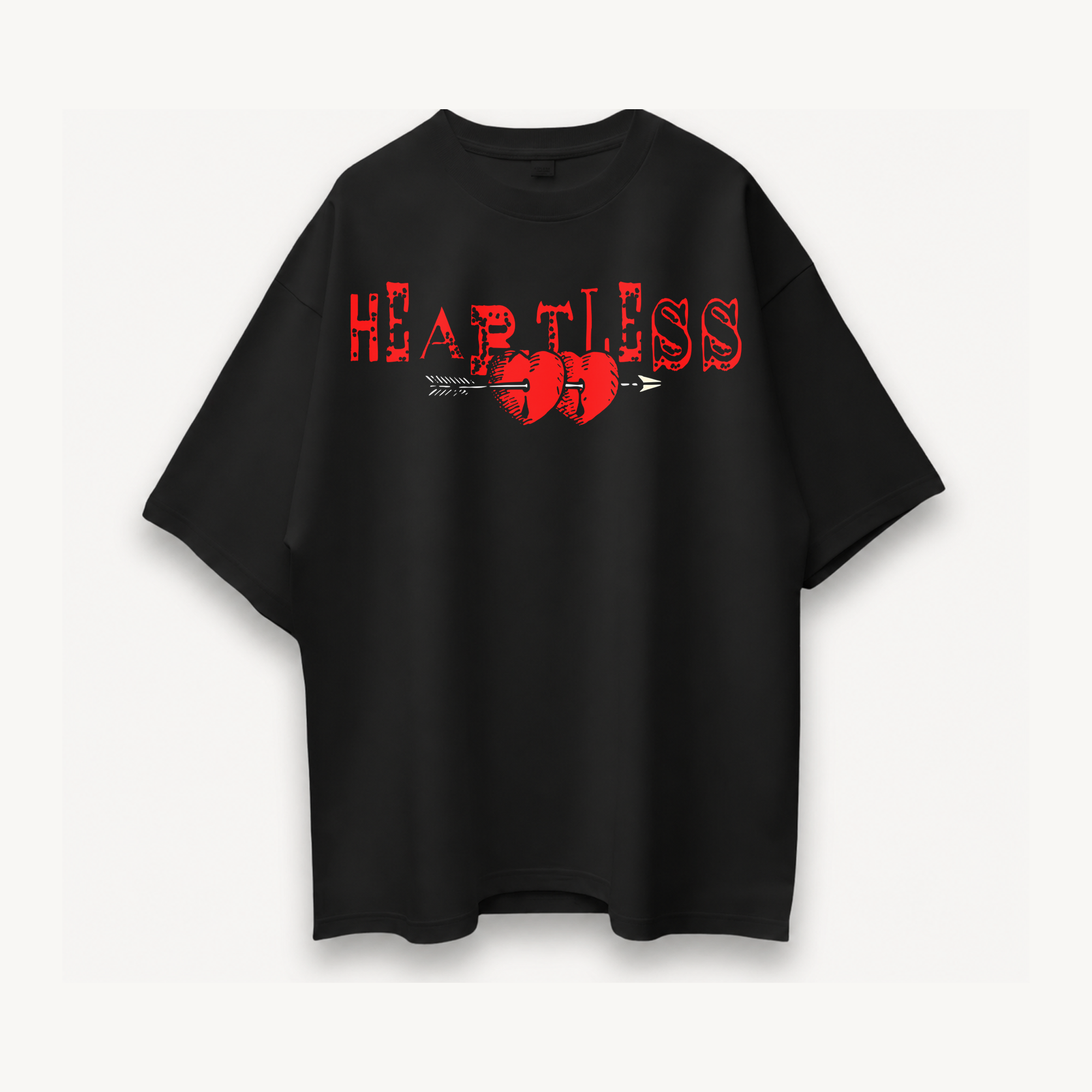 TNC Heartless Black Oversized Tee