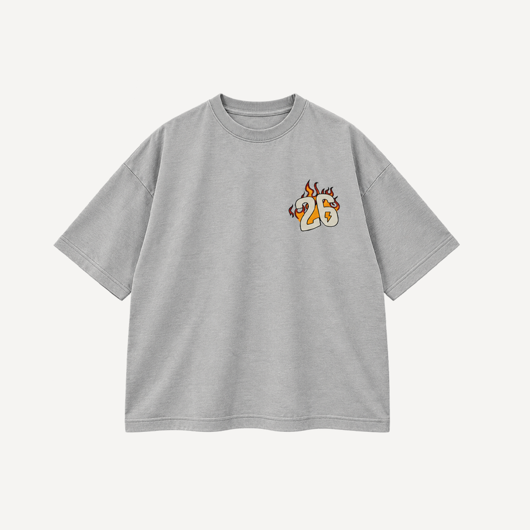 Lolla 2026 Truck Grey Oversized Tee