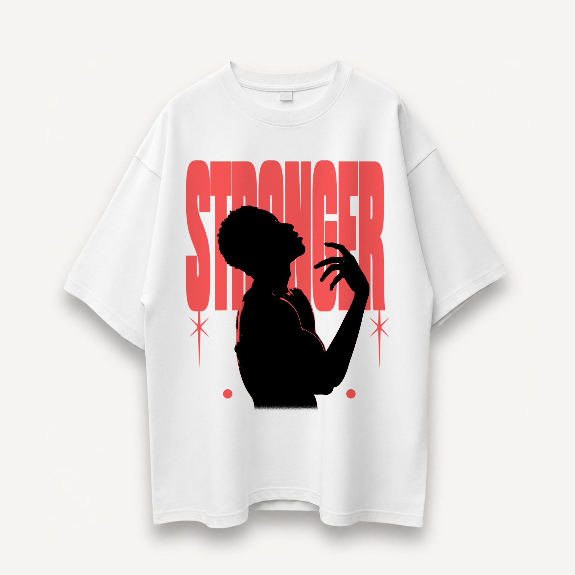 TNC Stronger White Oversized Tee