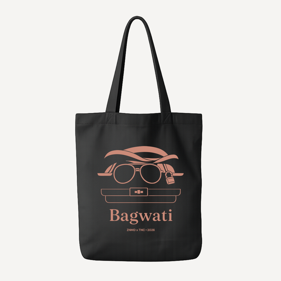ZNMD Bagwati Black Tote Bag