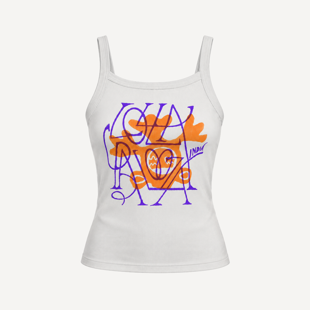 Lolla 2026 Girl Ribbed White Tee
