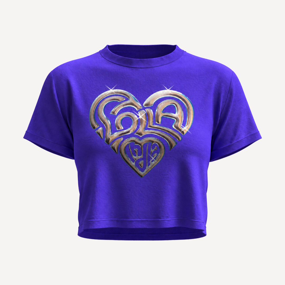 Lolla 2026 Purple Boxy Crop Top