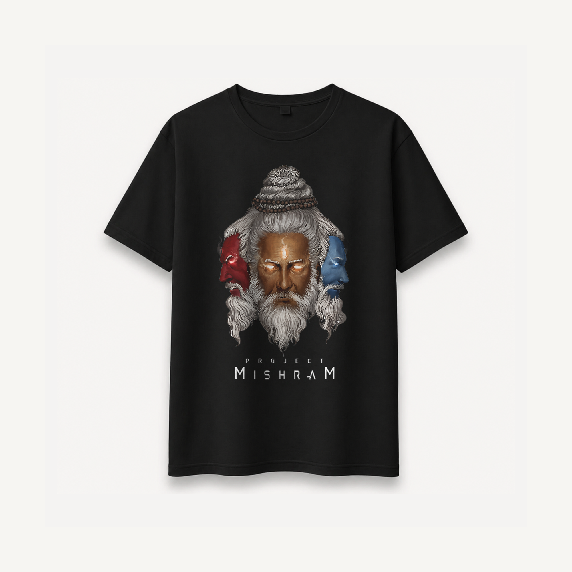 Project Mishram Logo Black Relaxed Tee