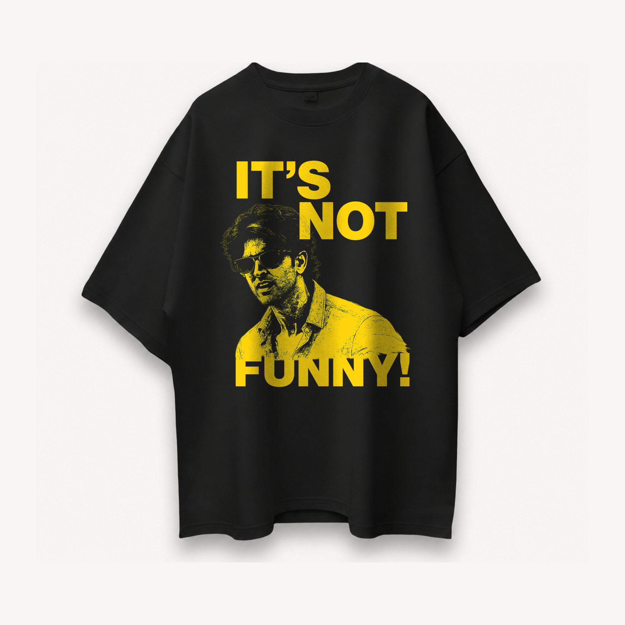 ZNMD It's Not Funny! Black Oversized Tee
