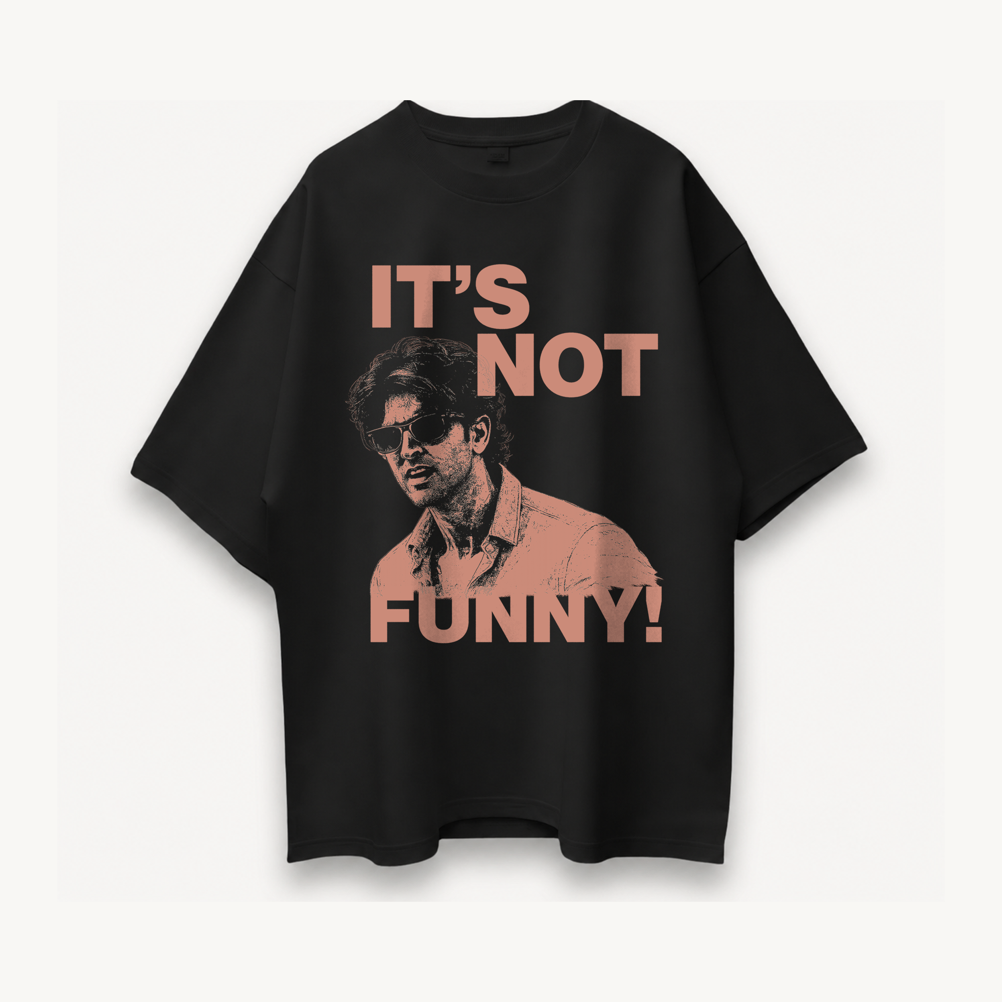 ZNMD It's Not Funny! Black Oversized Tee